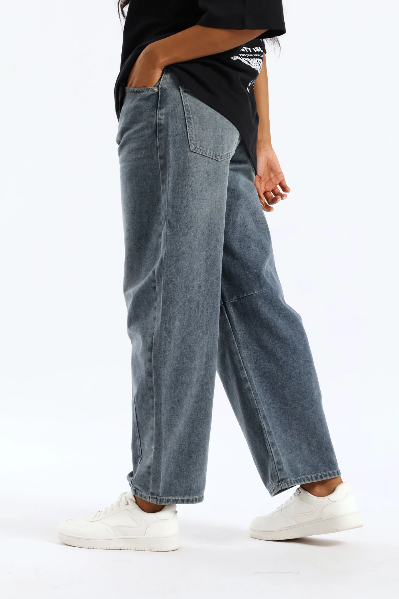 Baggy Balloon Jean - Dark Ink - Image 3