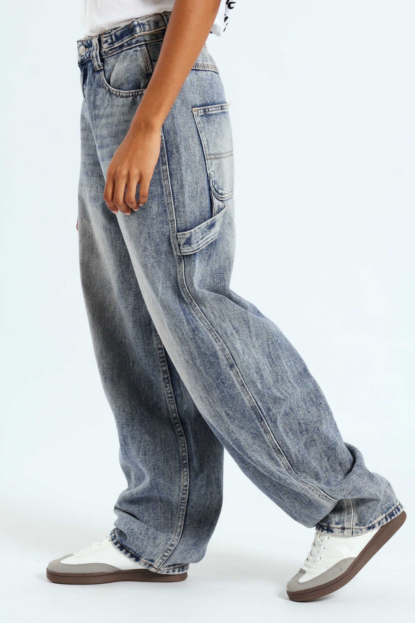 Baggy Carpenter Denim - Salty Mid Wash - Image 4