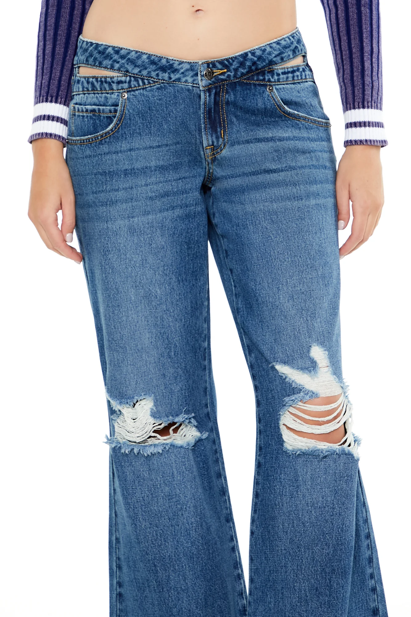 Baggy Denim Jean - Mid Blue - Image 5