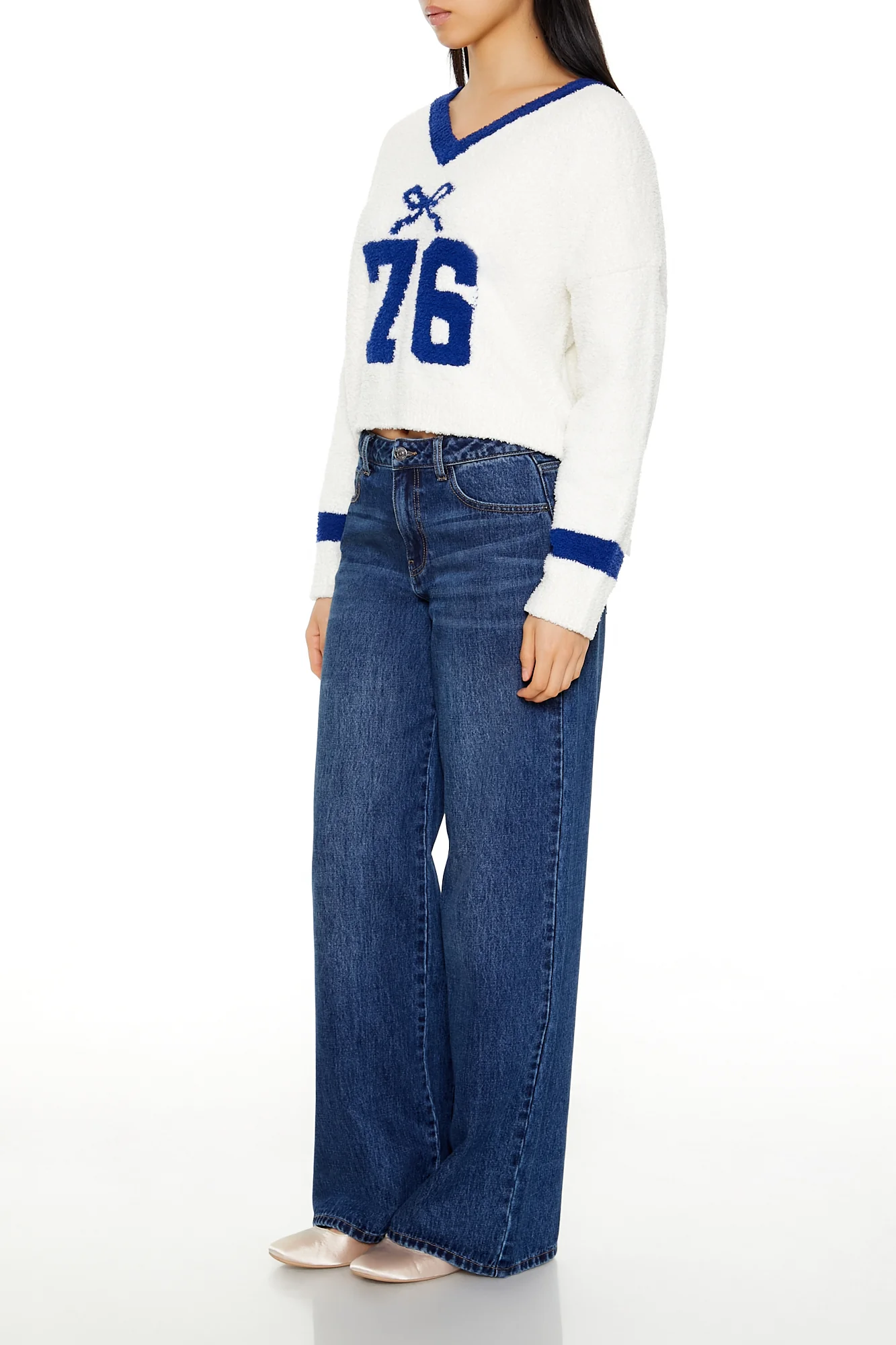 Baggy Denim Jean - Dark Blue - Image 11