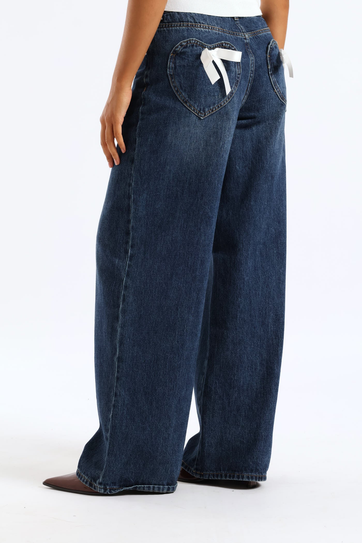 Baggy Denim Jean - Dark Blue - Image 5