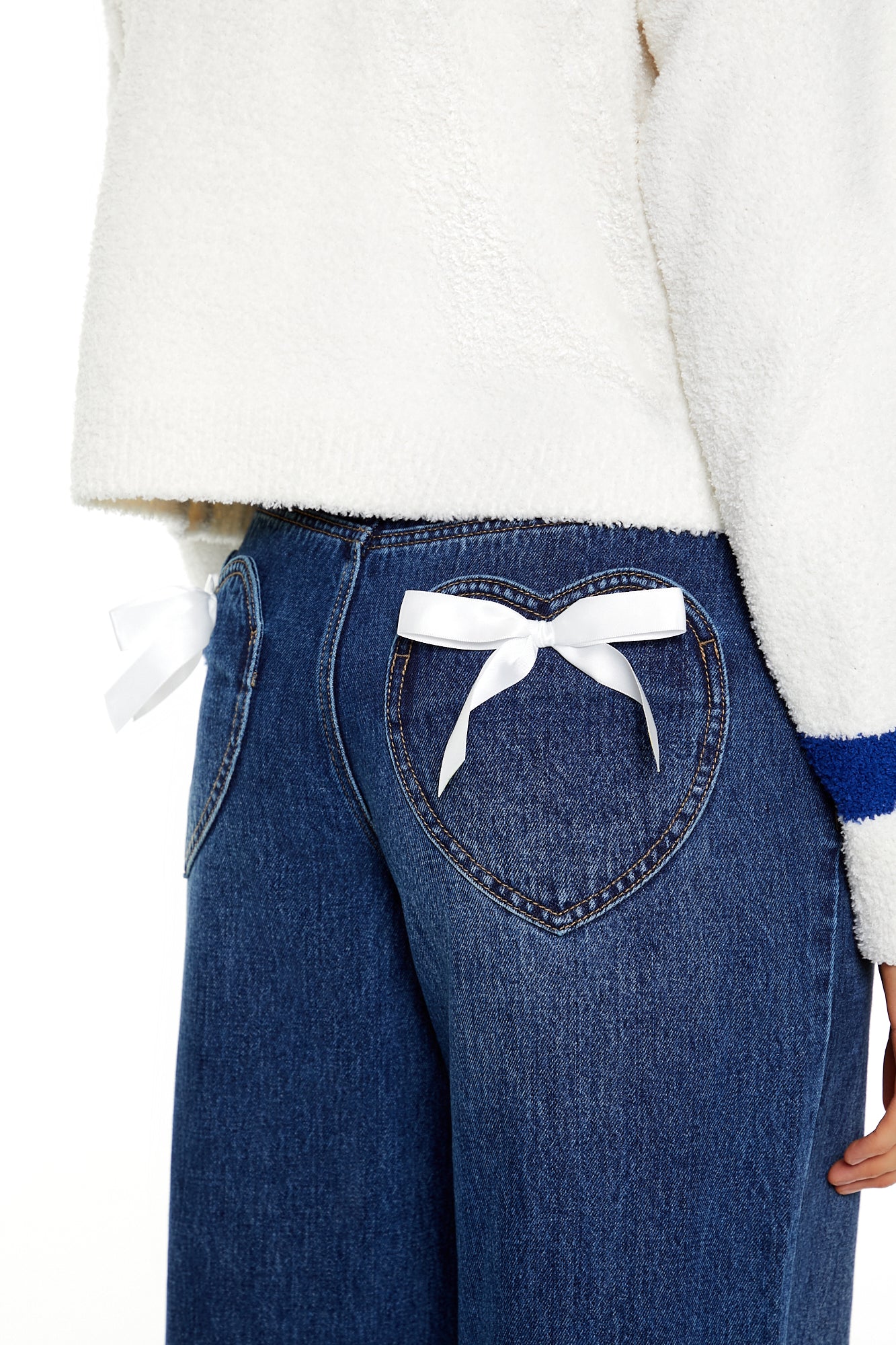 Baggy Denim Jean - Dark Blue - Image 9
