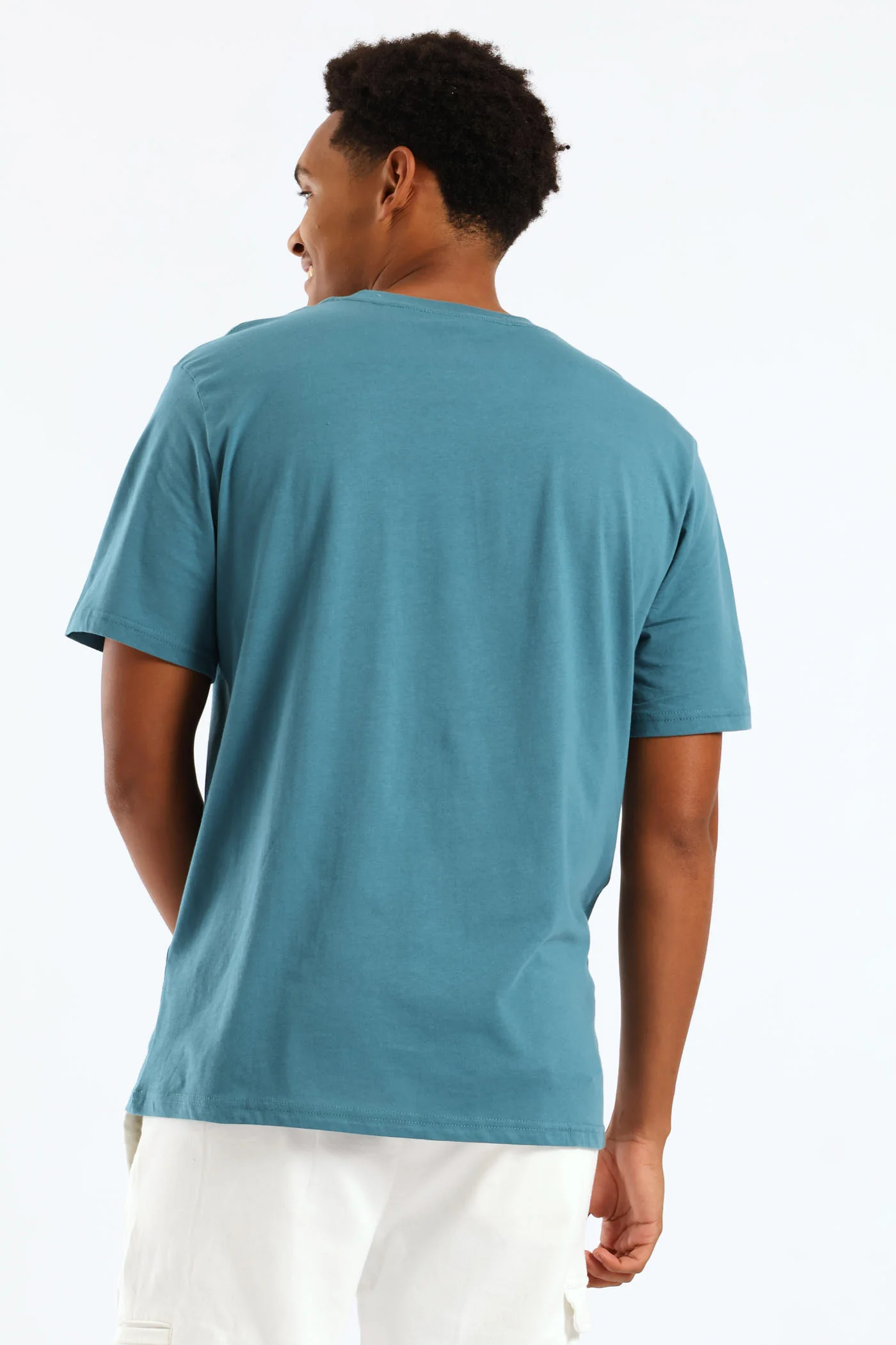 Balaclava Front Print Tee - Teal - Image 5
