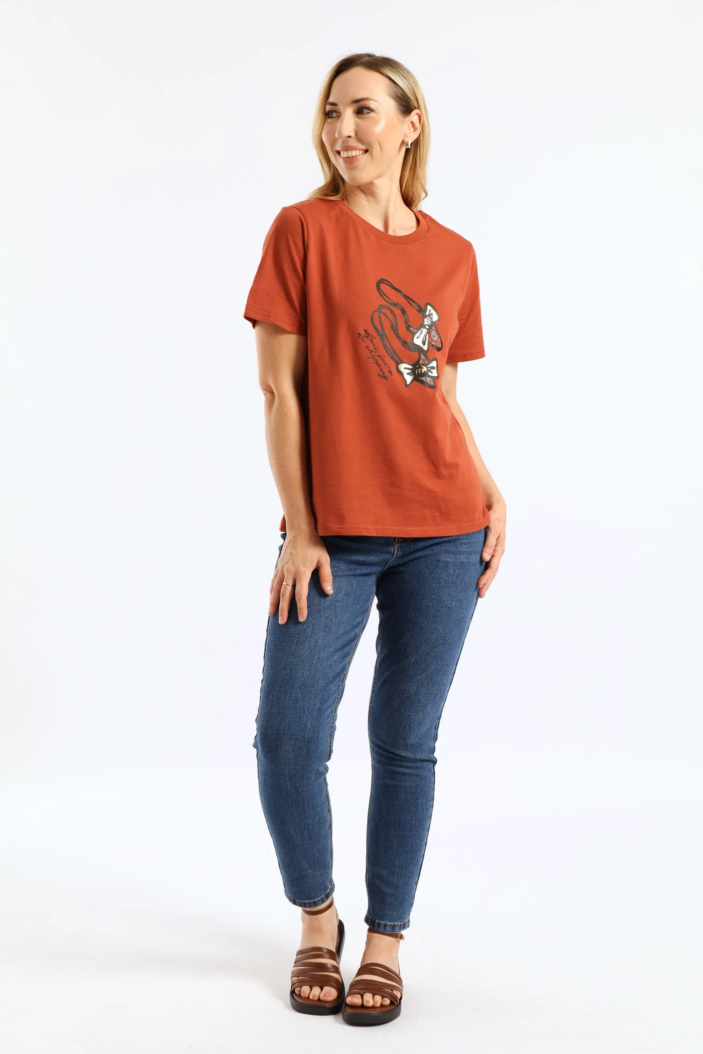 Ballet Shoes Boxy Tee - Crimson - Image 5