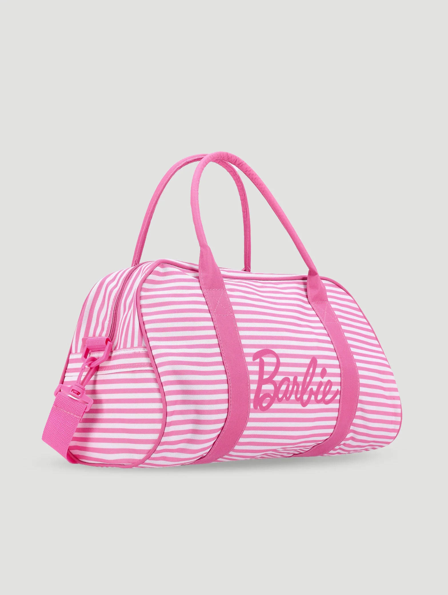 Barbie Candy Stripe Holdall Bag - Pink - Image 2