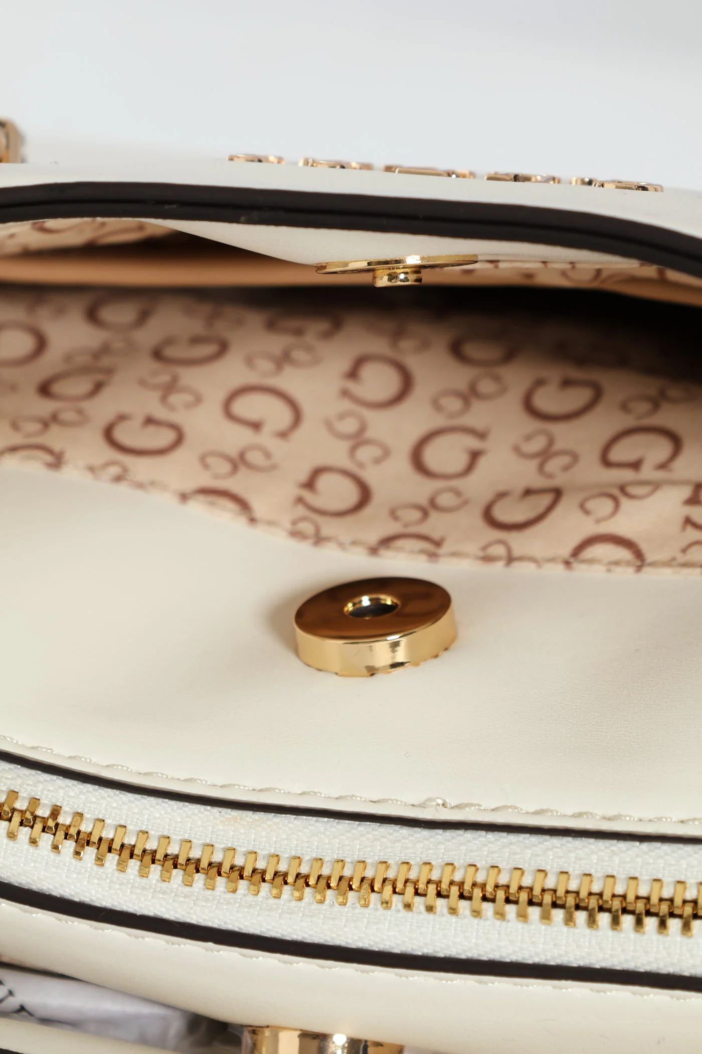 Barger Satchel Bag - Cream - Image 5