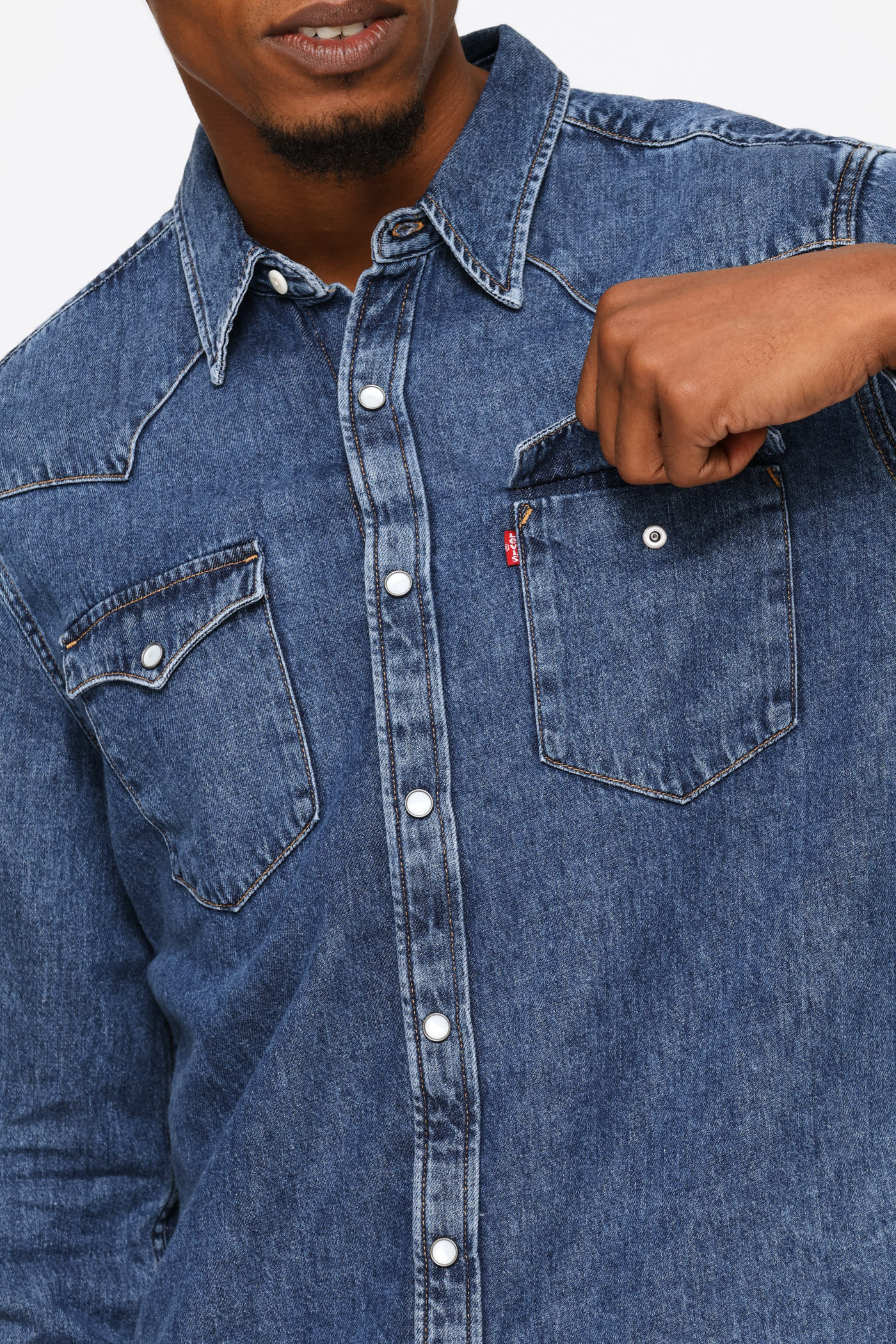Barstow Standard Solucell Western Shirt - Mid Wash - Image 2