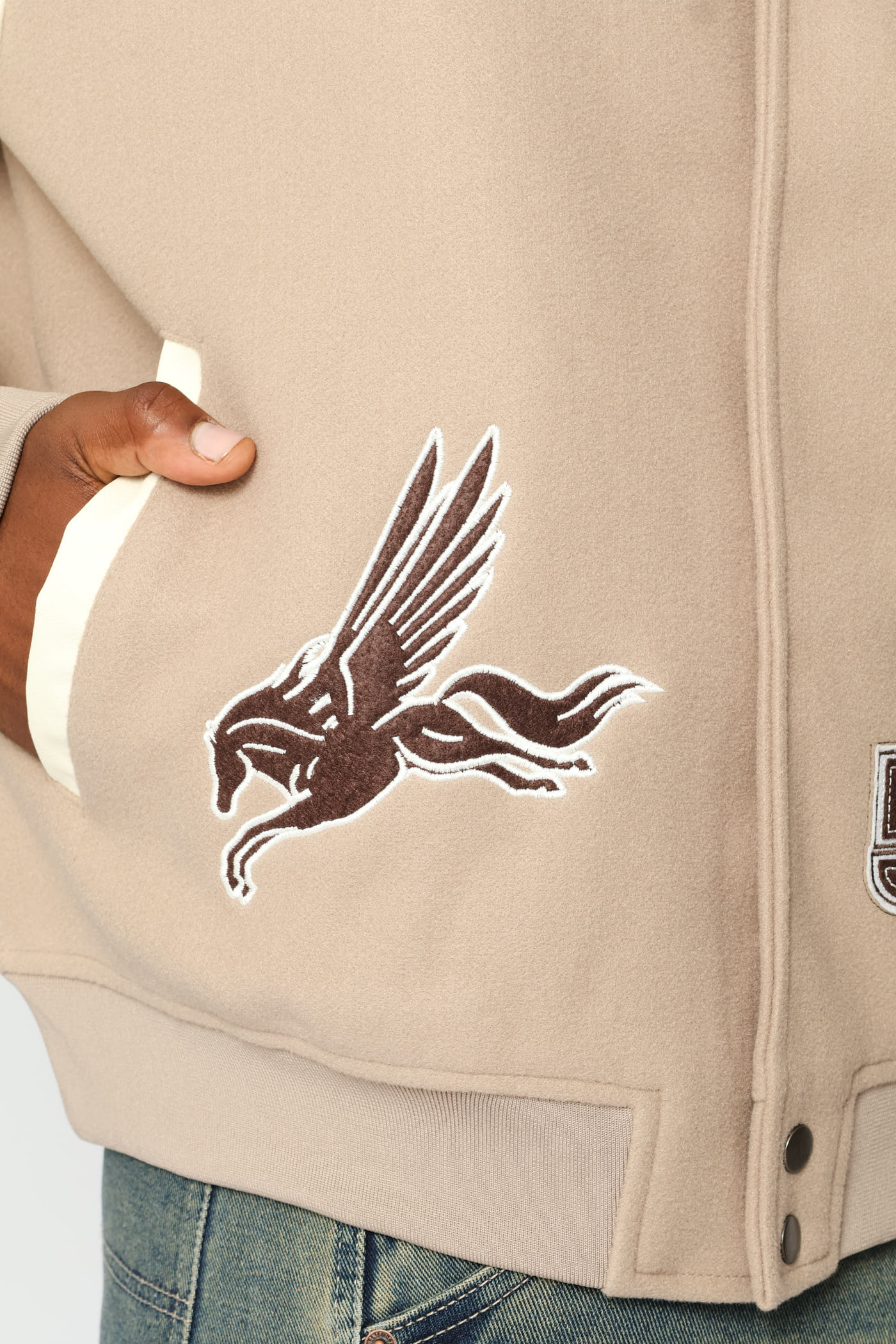 Baseball Jacket - Stone - Image 4