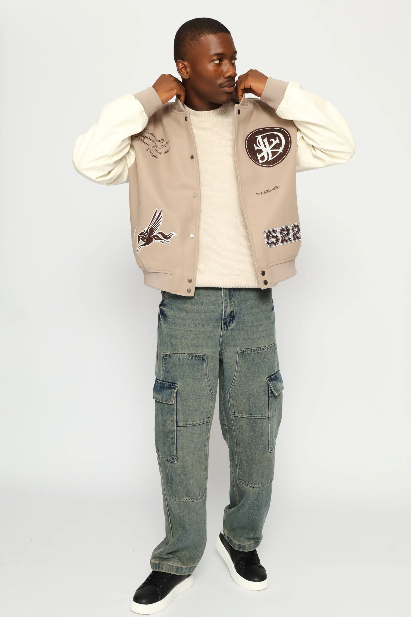 Baseball Jacket - Stone - Image 9