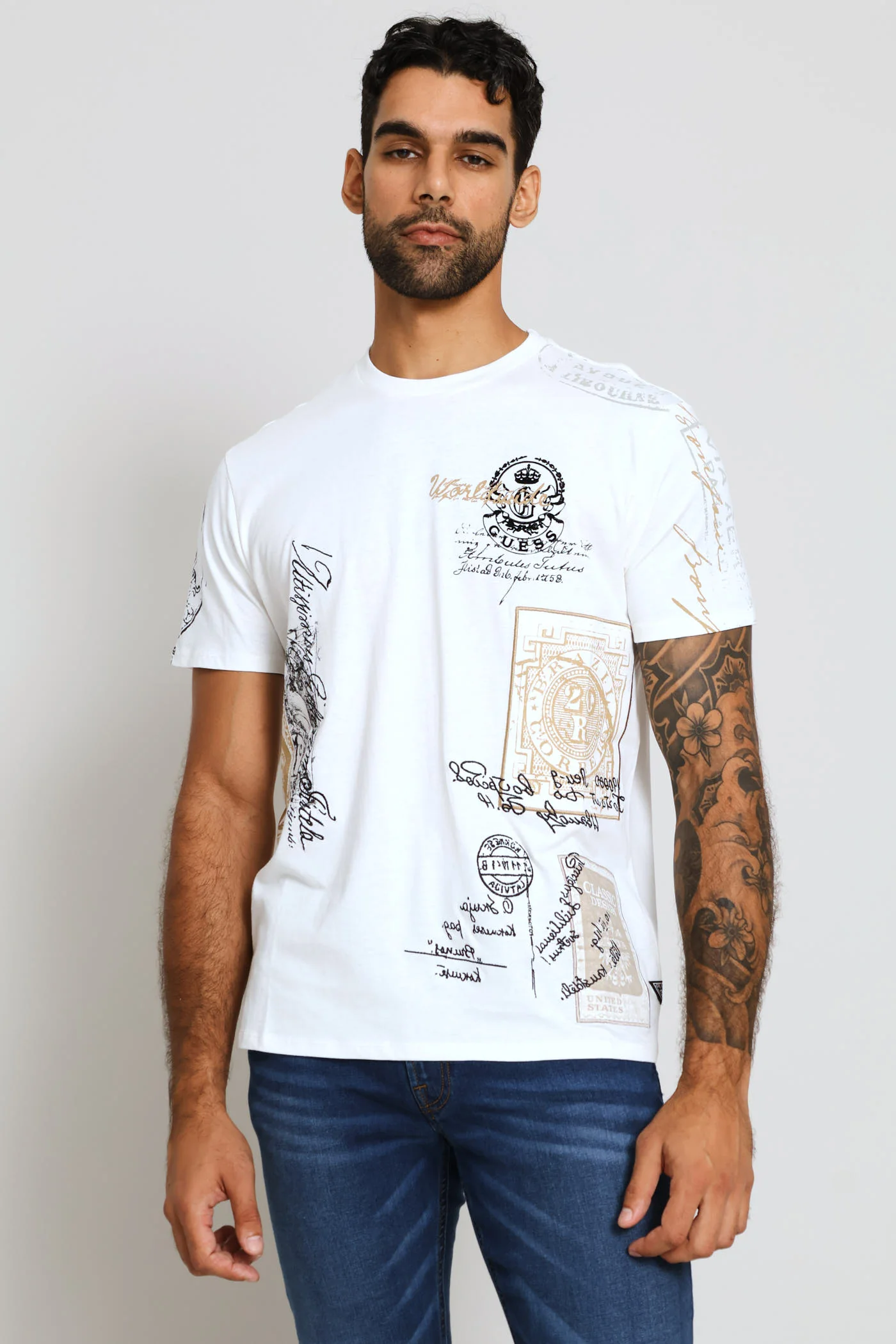 Basic 1981 Postage Tee - White - Image 3