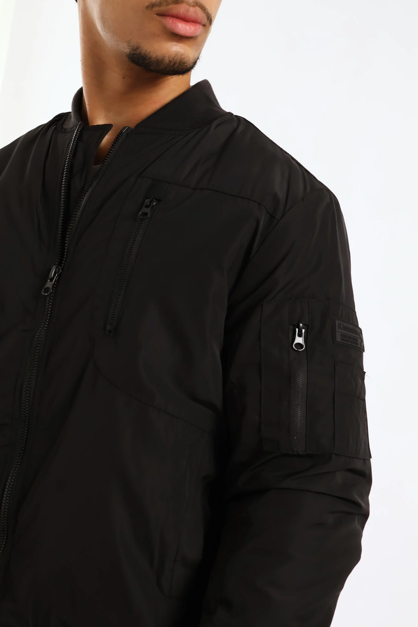 Basic Bomber Jacket - Black - Image 2