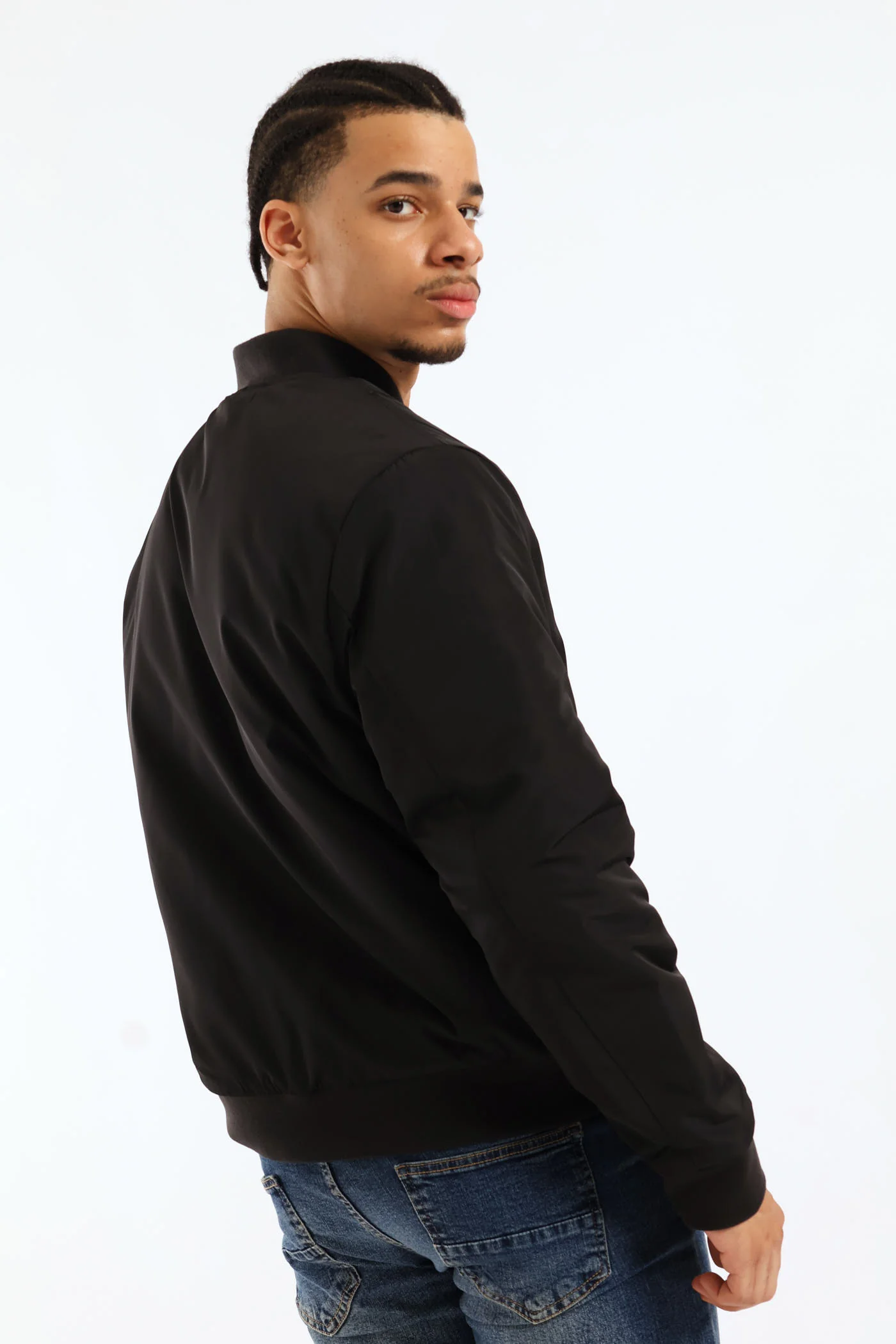 Basic Bomber Jacket - Black - Image 6