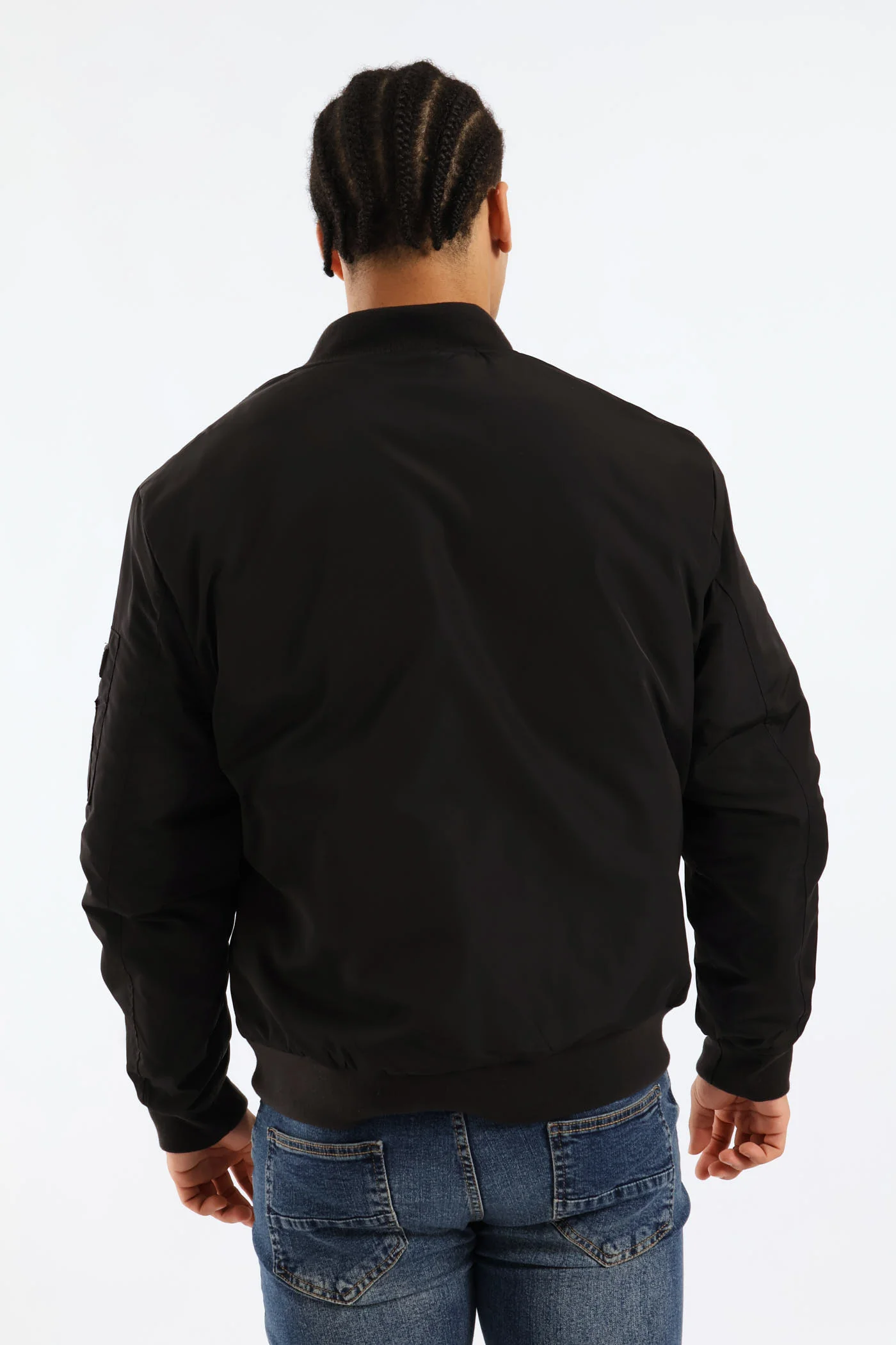 Basic Bomber Jacket - Black - Image 7
