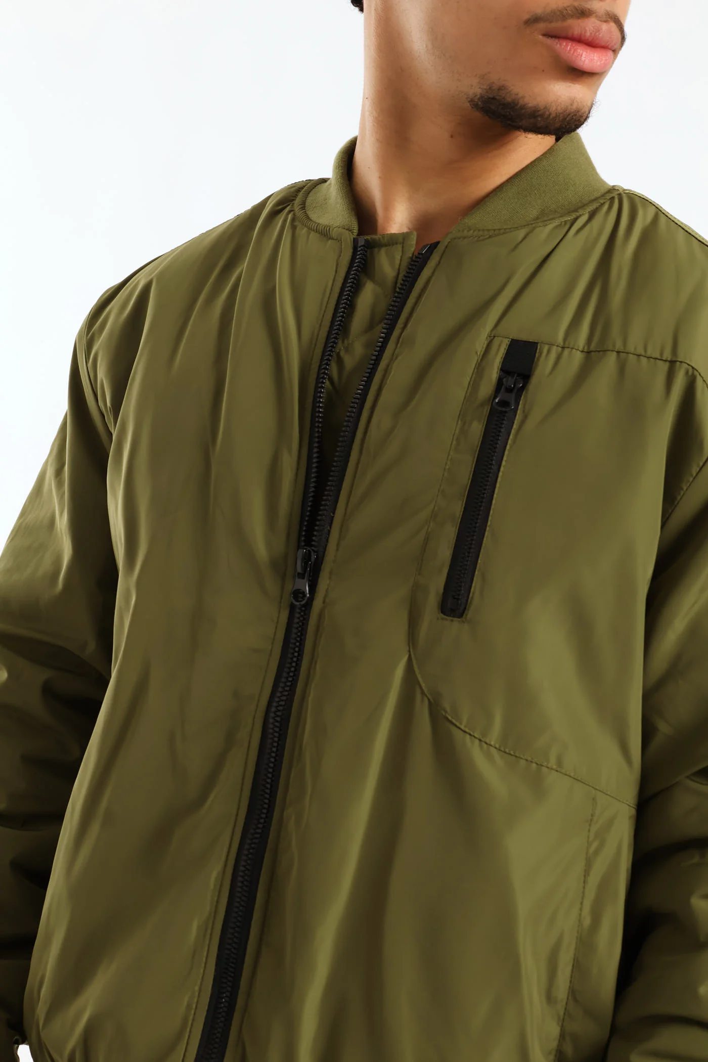 Basic Bomber Jacket - Dark Fatigue - Image 2