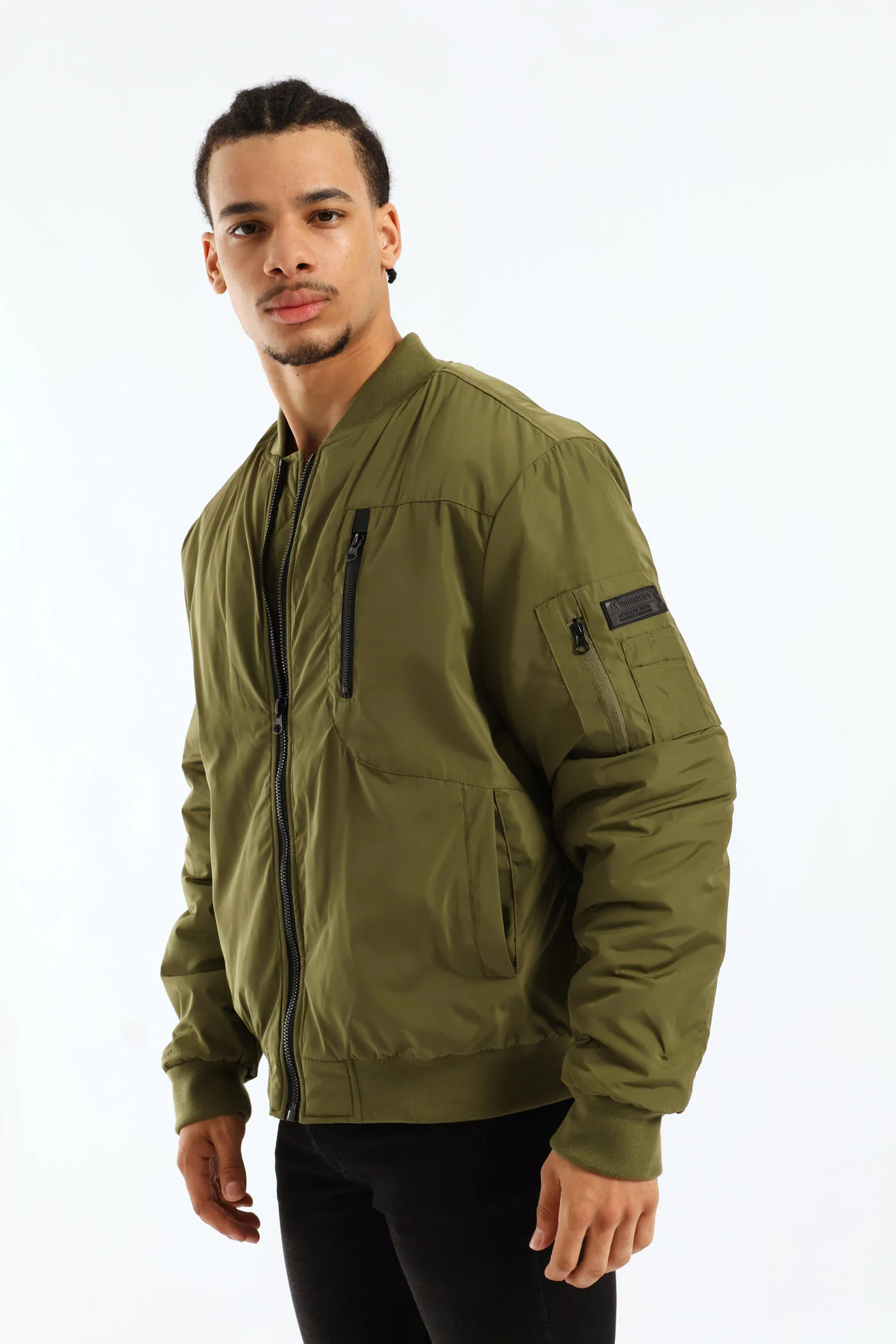 Basic Bomber Jacket - Dark Fatigue - Image 3