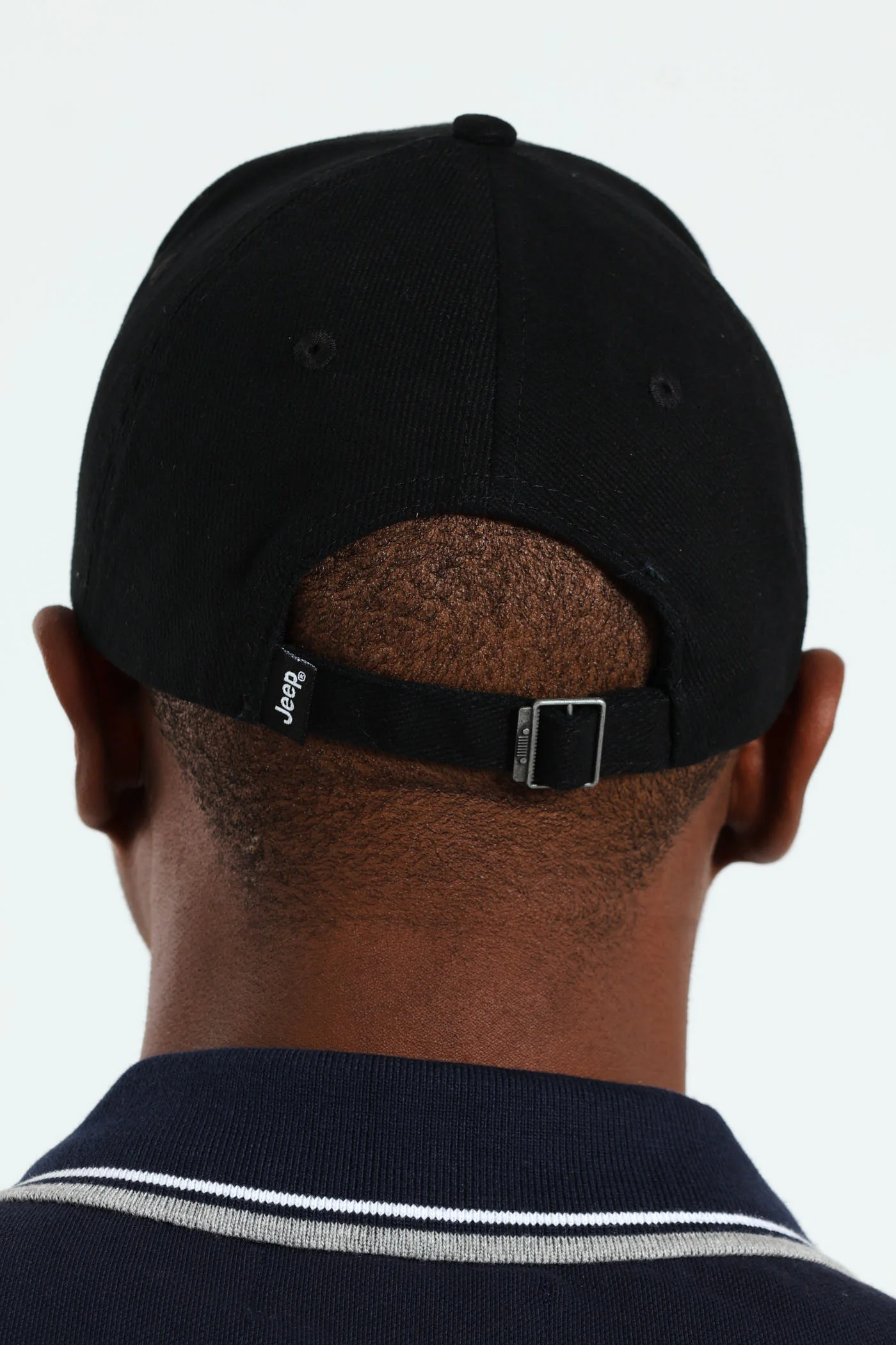 Basic Branded Peak Cap - Black - Image 3