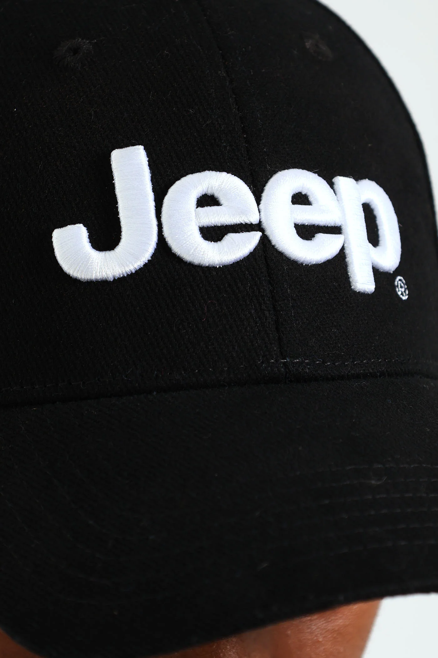 Basic Branded Peak Cap - Black - Image 4