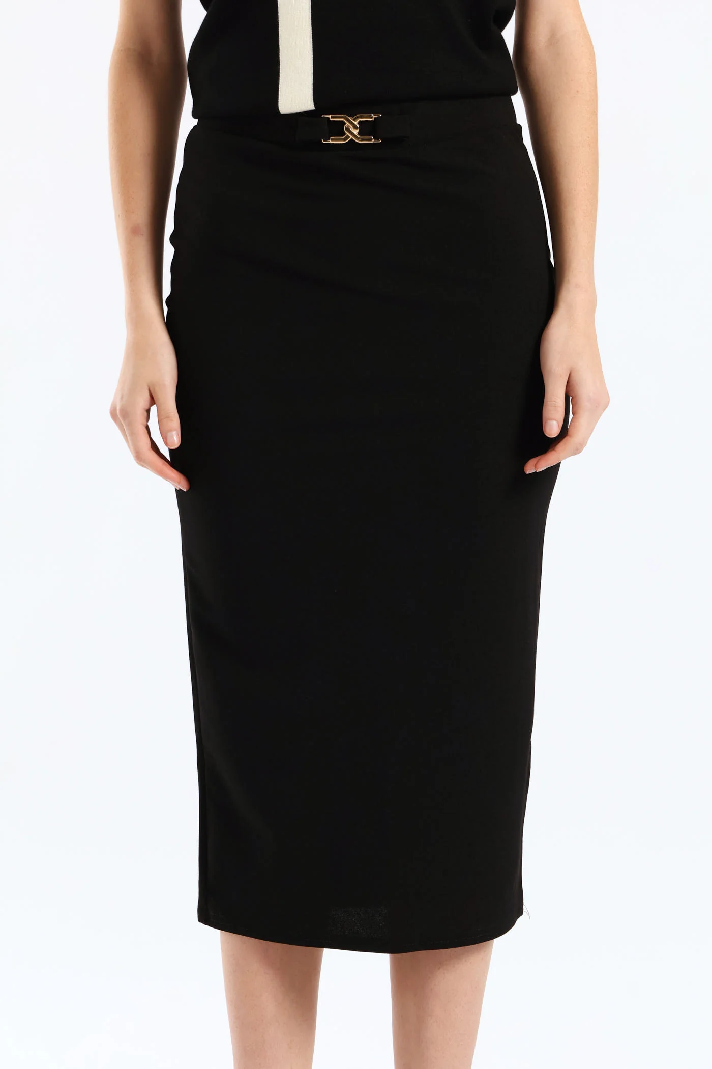 Basic Career Skirt - Black - Image 2