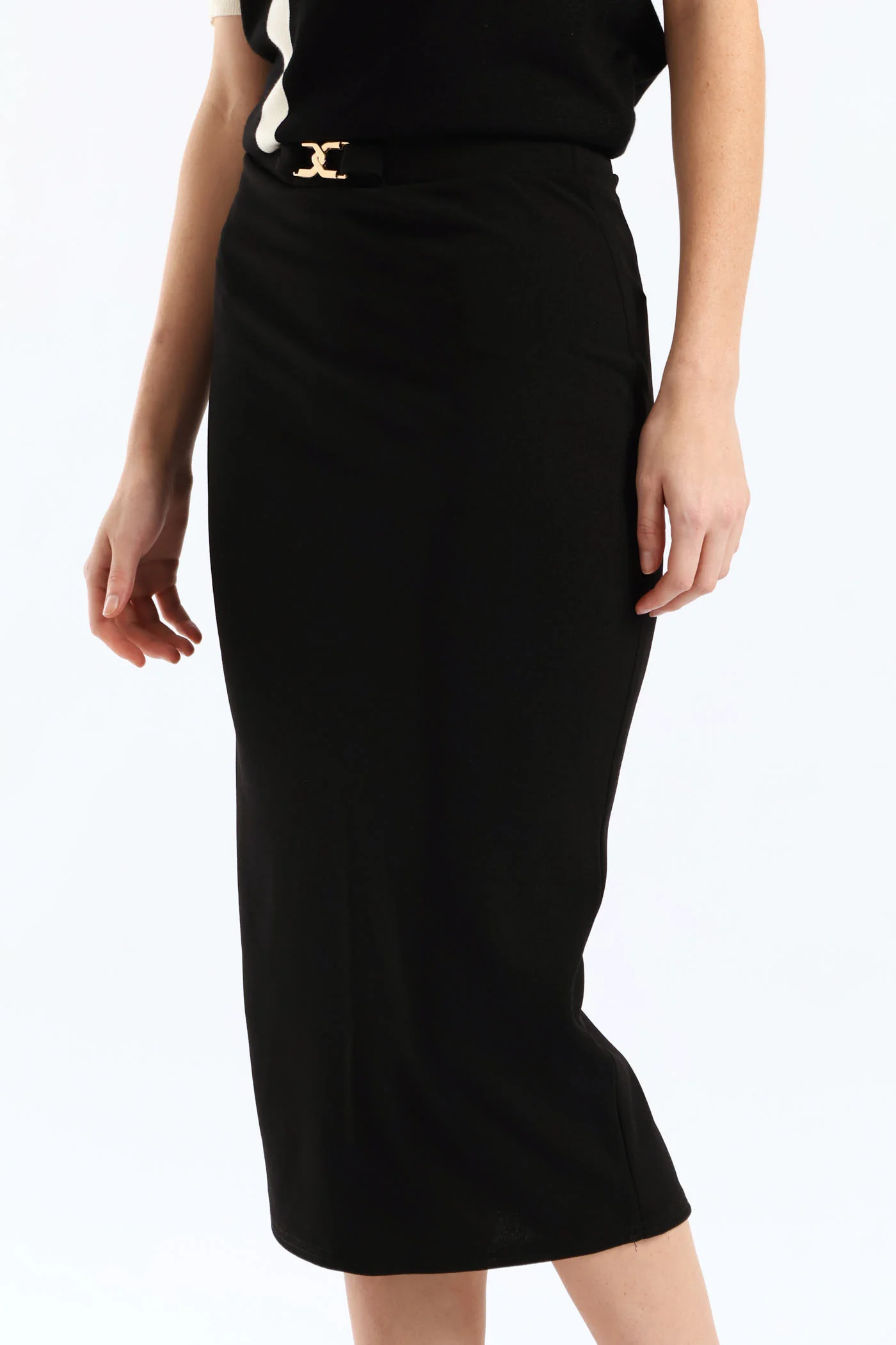 Basic Career Skirt - Black - Image 3