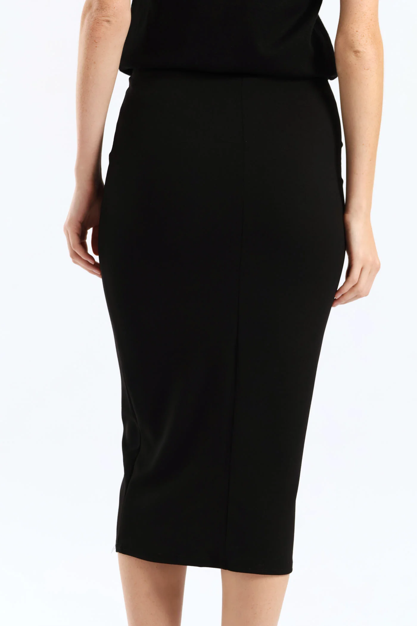 Basic Career Skirt - Black - Image 4