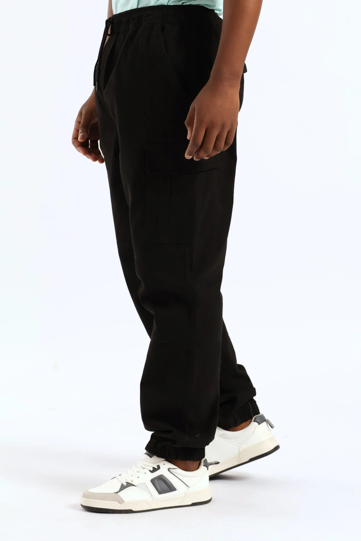 Basic Cargo Pants - Black - Image 3