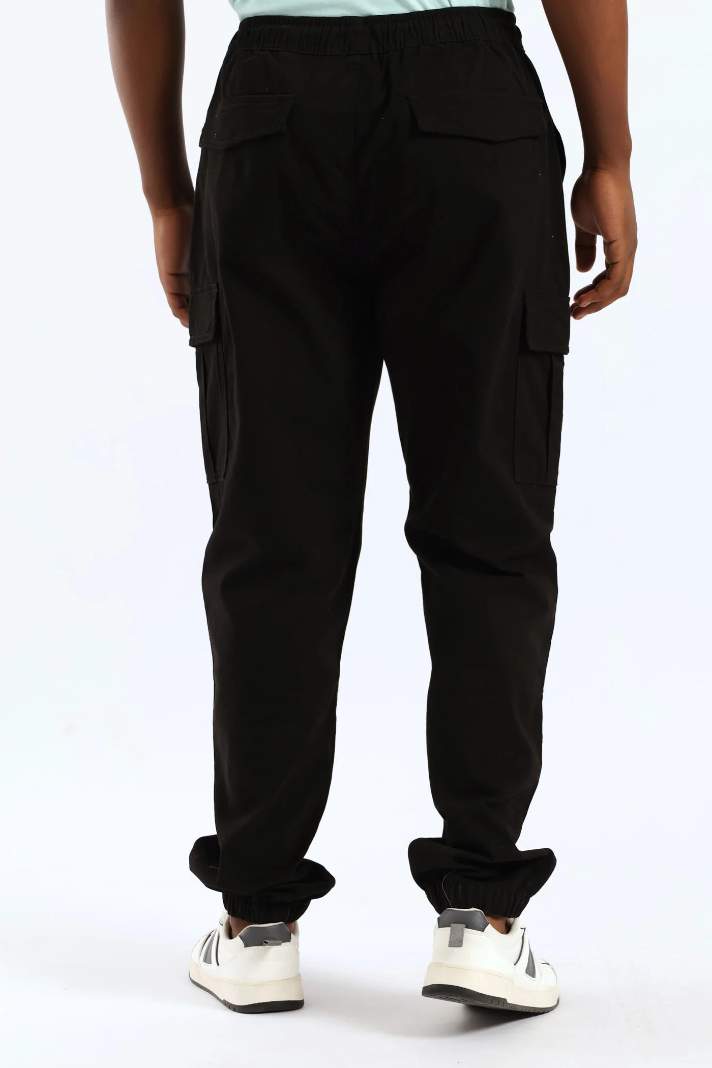 Basic Cargo Pants - Black - Image 4