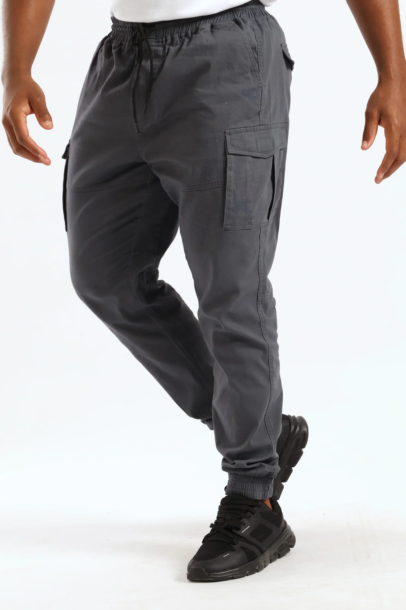 Basic Cargo Pants - Dark Grey - Image 3