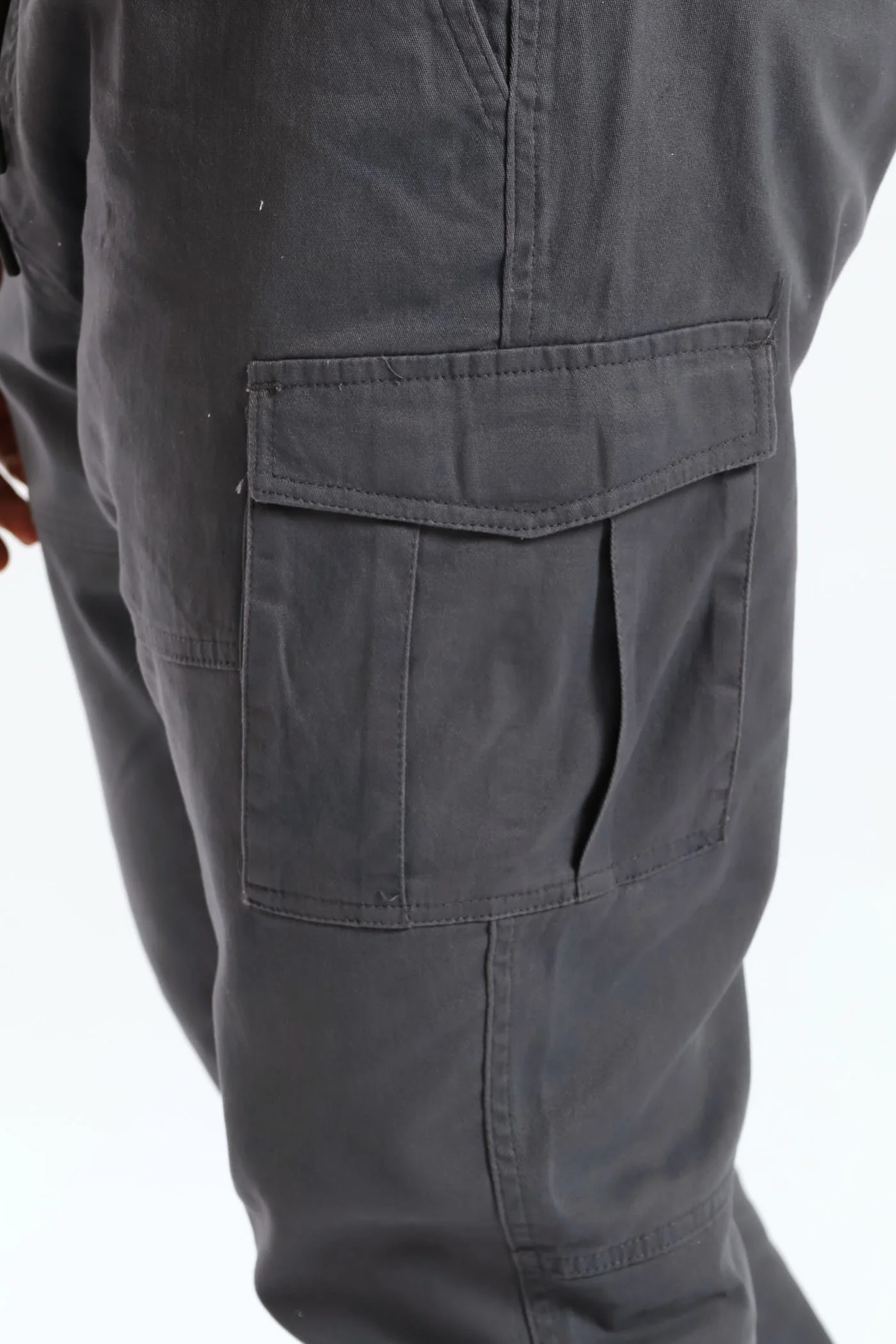 Basic Cargo Pants - Dark Grey - Image 4