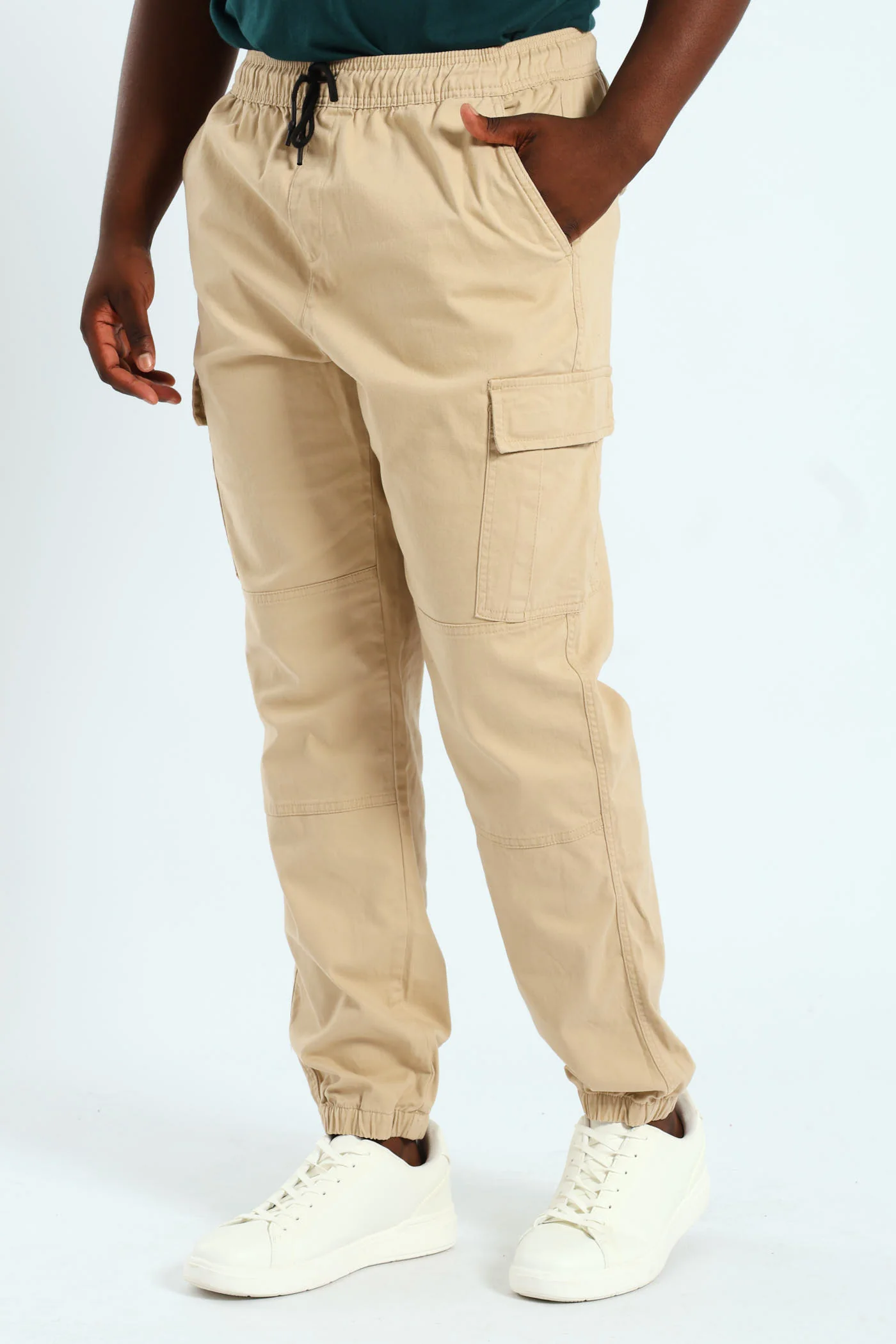 Basic Cargo Pants - Khaki - Image 2