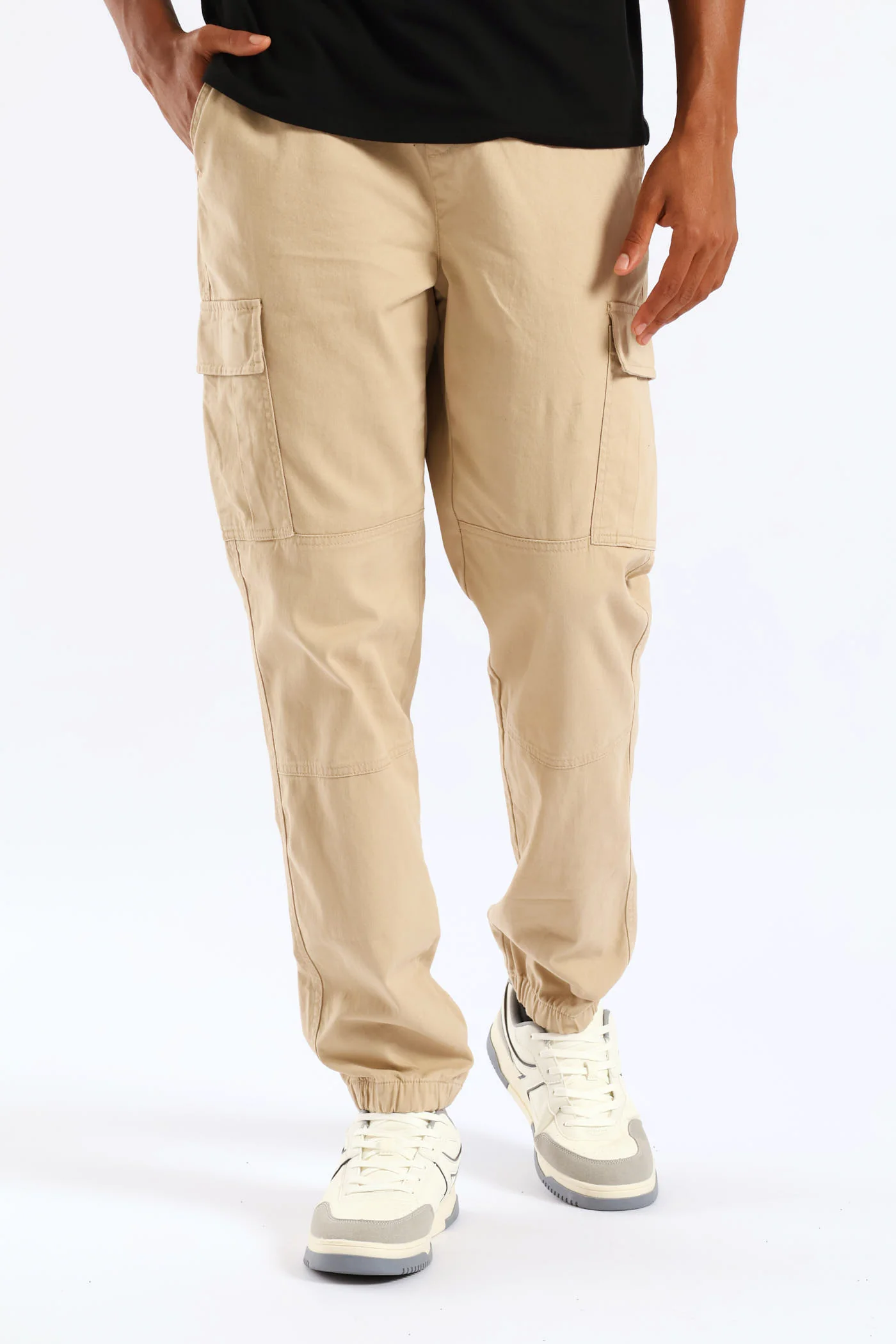 Basic Cargo Pants - Stone - Image 2