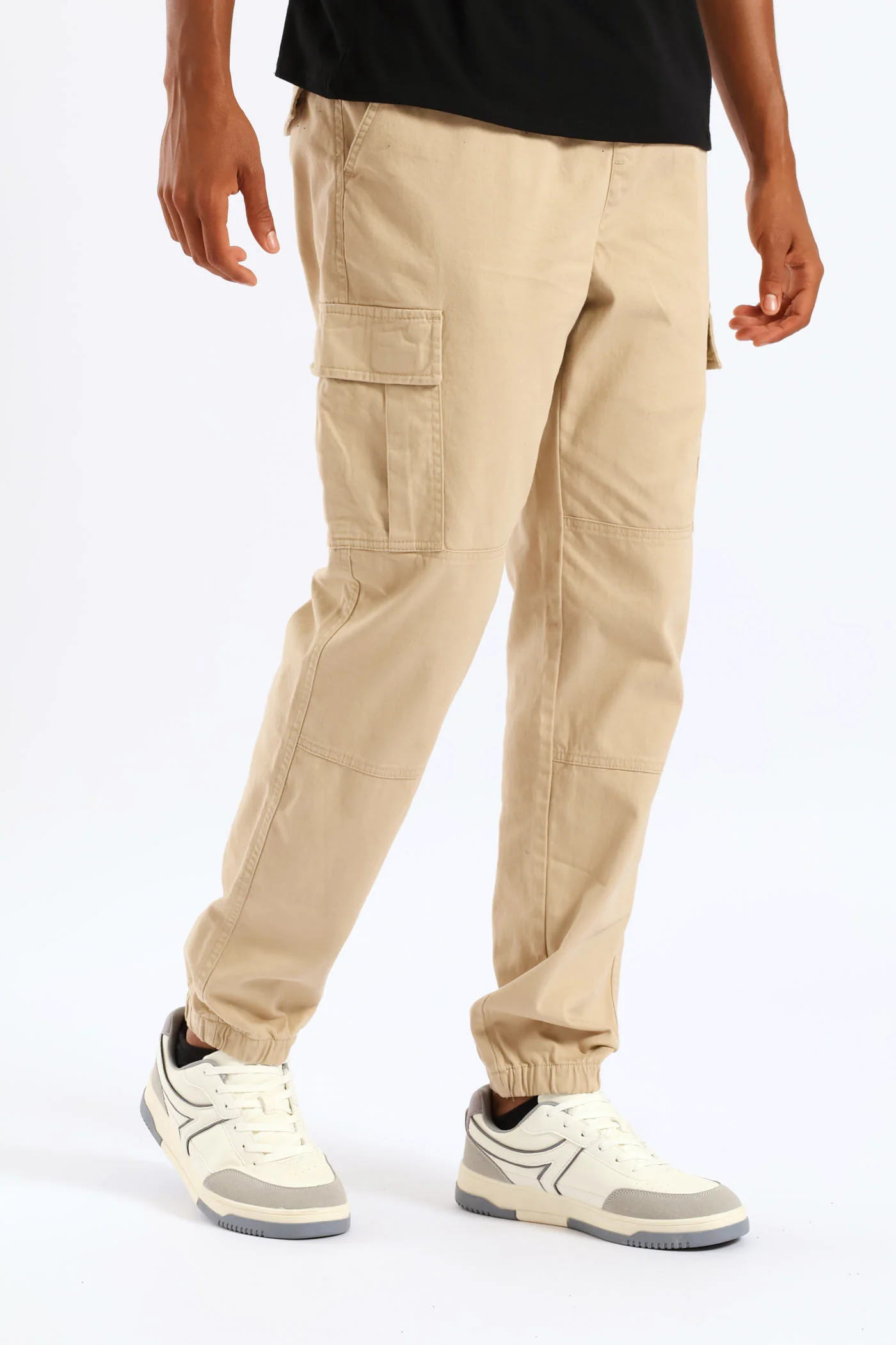 Basic Cargo Pants - Stone - Image 3