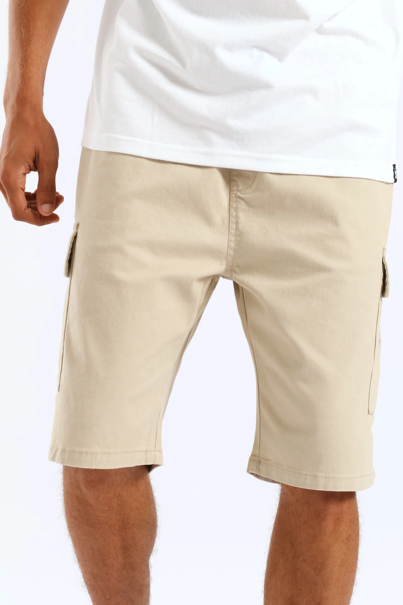 Basic Cargo Shorts - Light Stone - Image 2