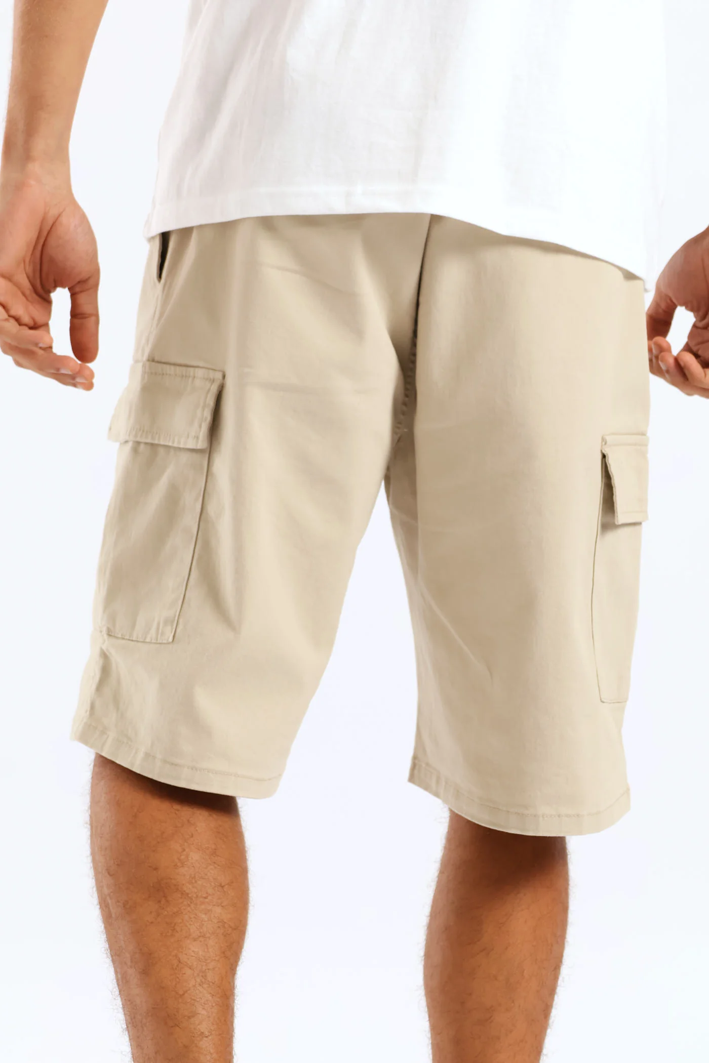 Basic Cargo Shorts - Light Stone - Image 4