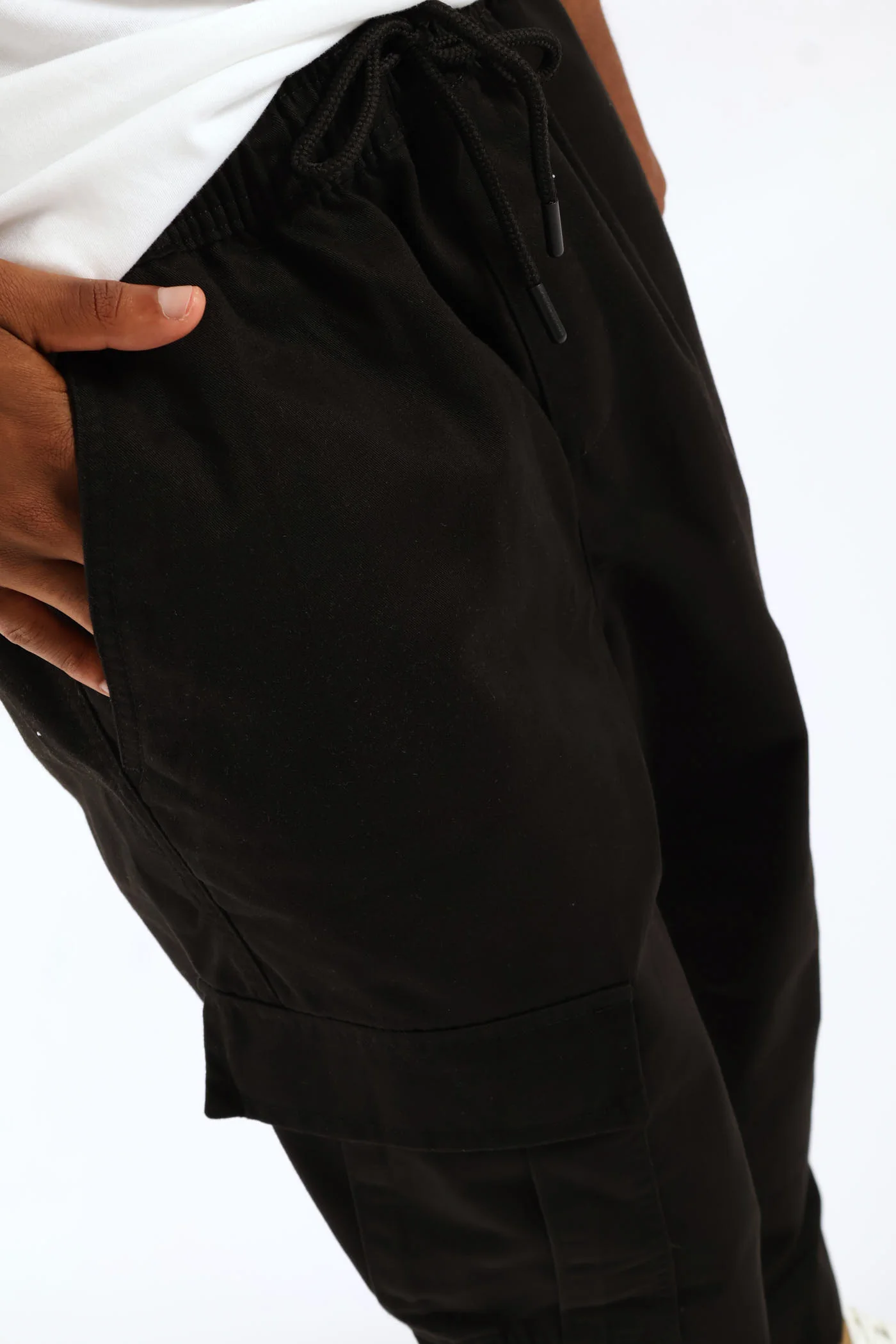 Basic Cargo Trouser - Black - Image 2
