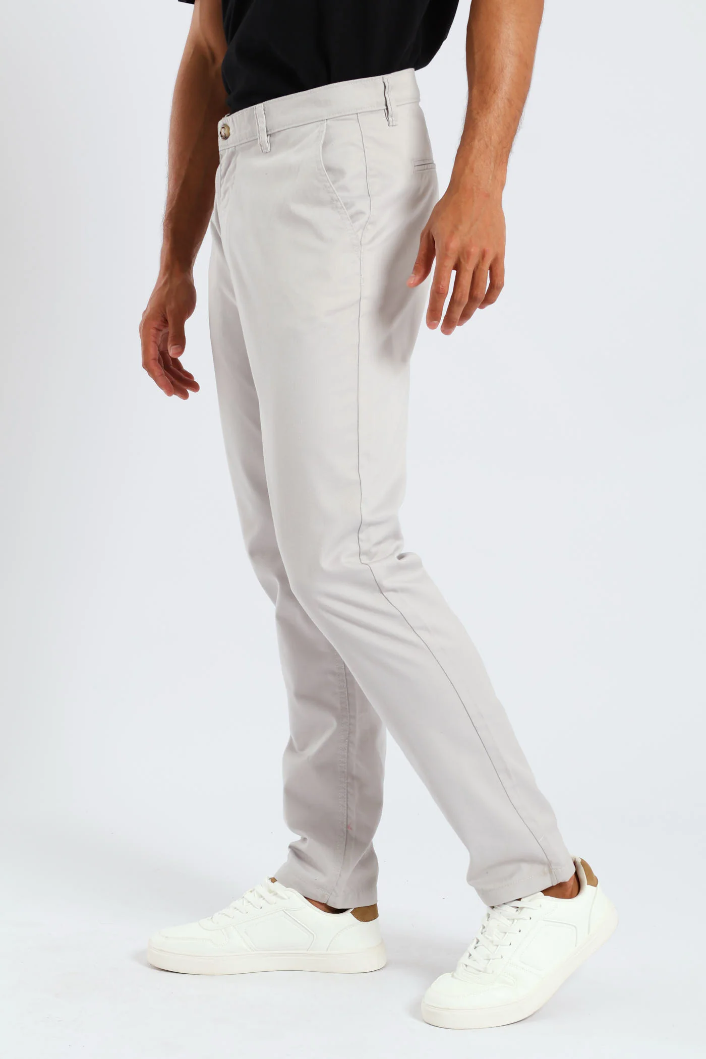 Basic Chino Trouser - Stone - Image 4