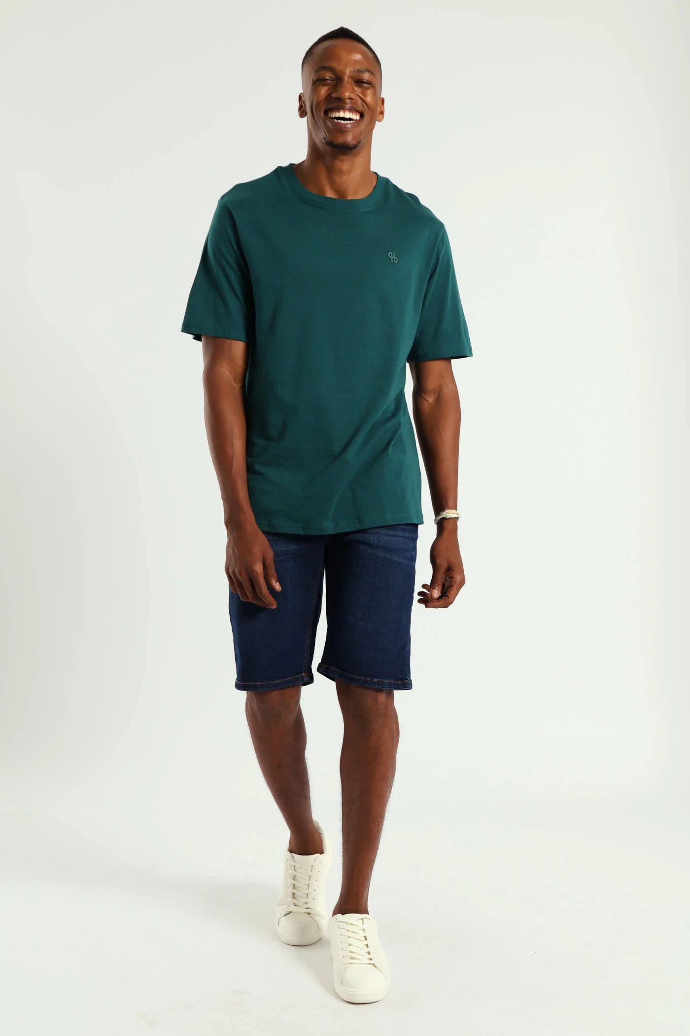 Basic Crew Neck T-Shirt - Teal - Image 2