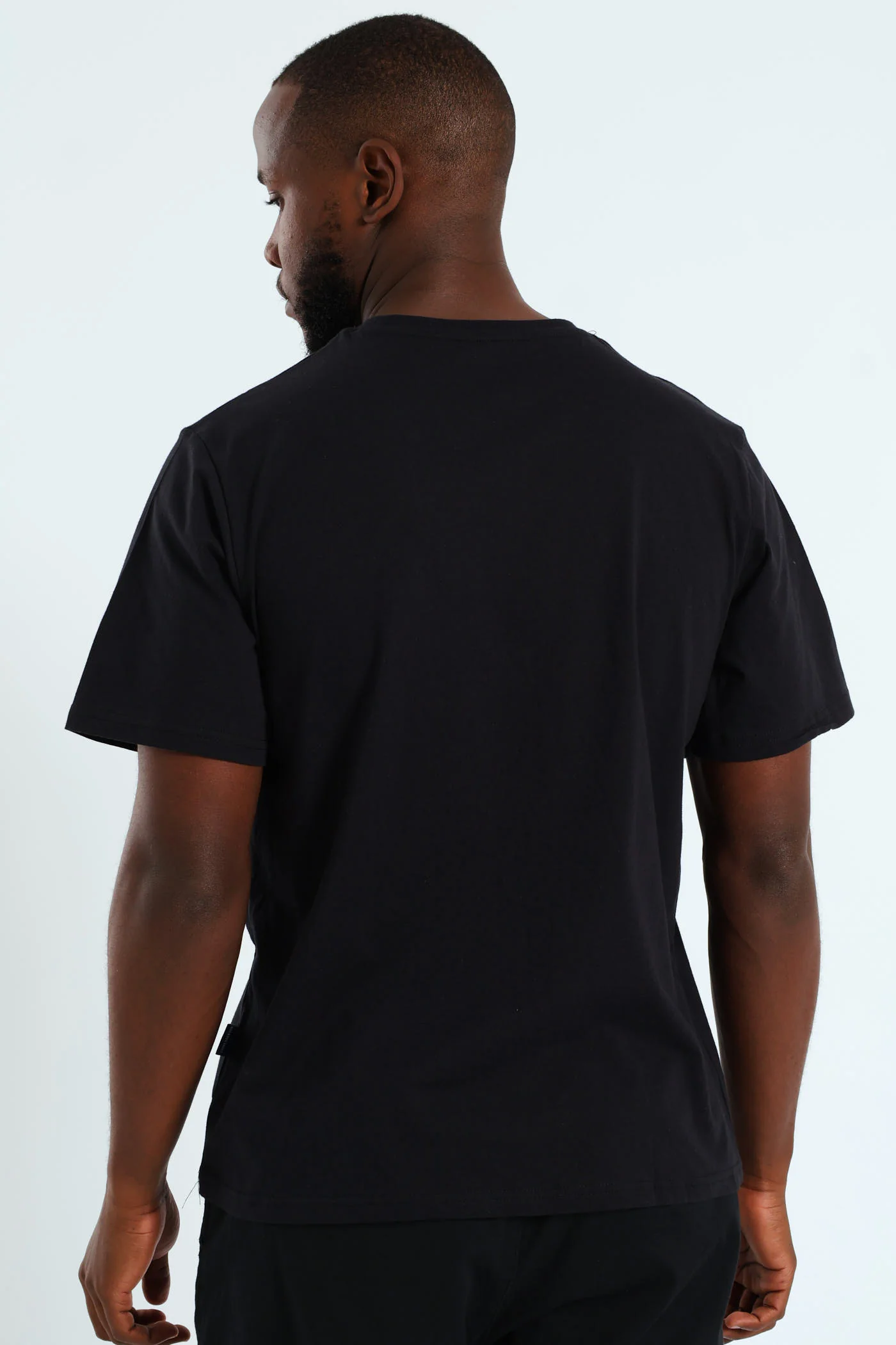 Basic Crew Neck Tee - Black - Image 4