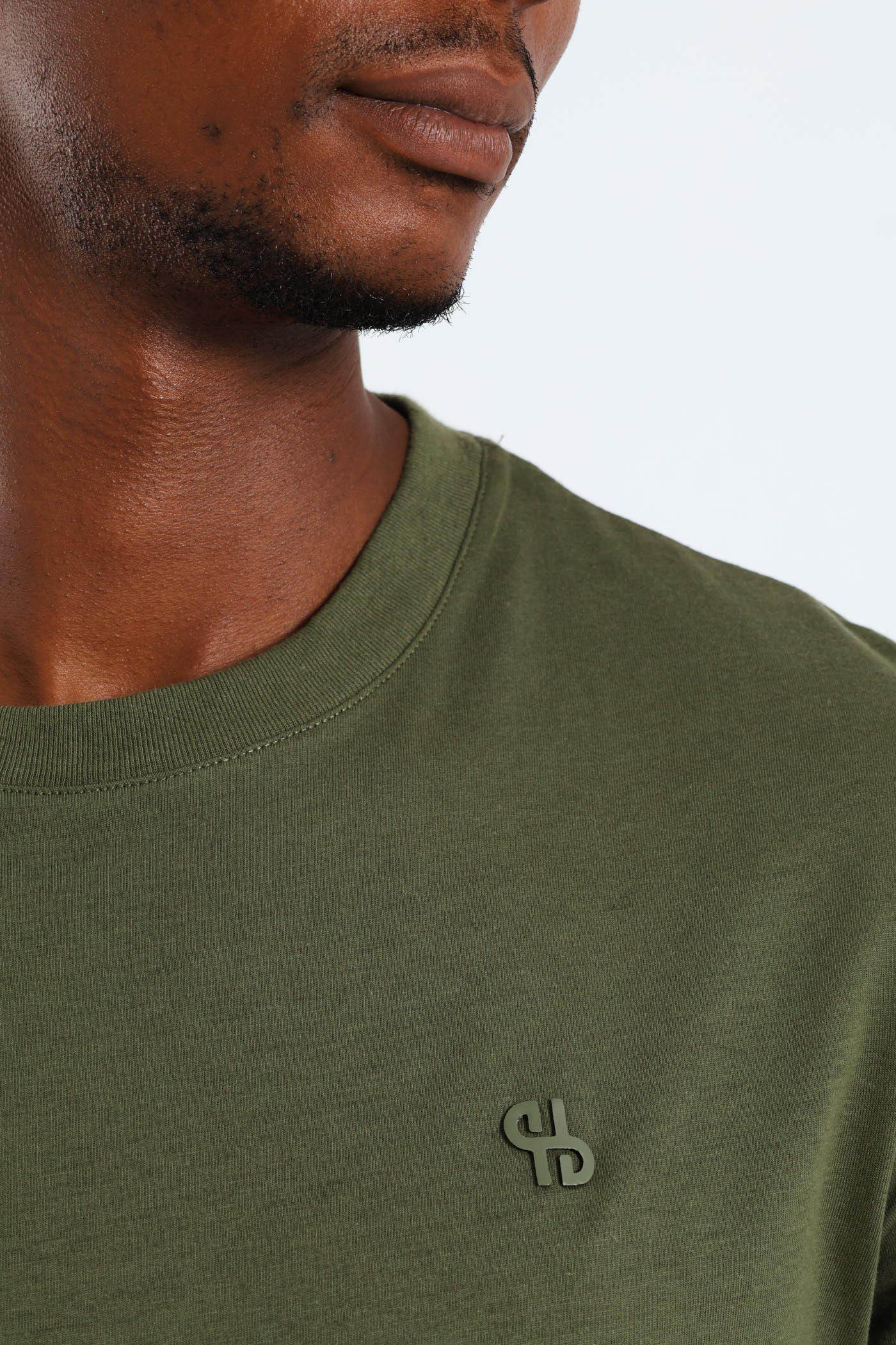 Basic Crew Neck Tee - Olive - Image 4