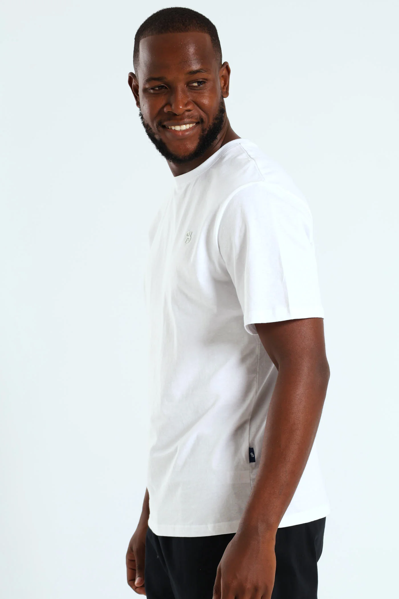 Basic Crew Neck Tee - White - Image 3