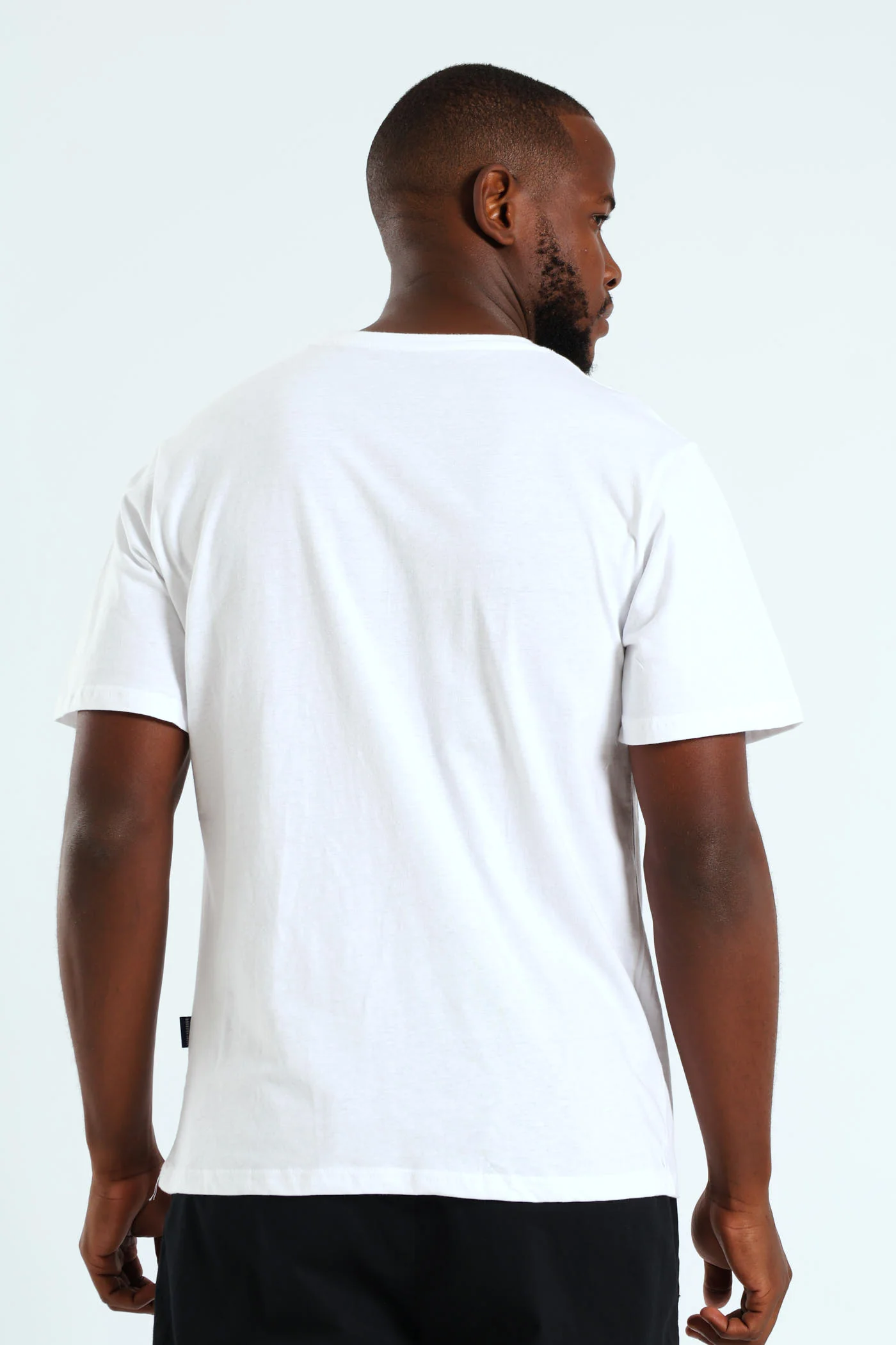 Basic Crew Neck Tee - White - Image 4