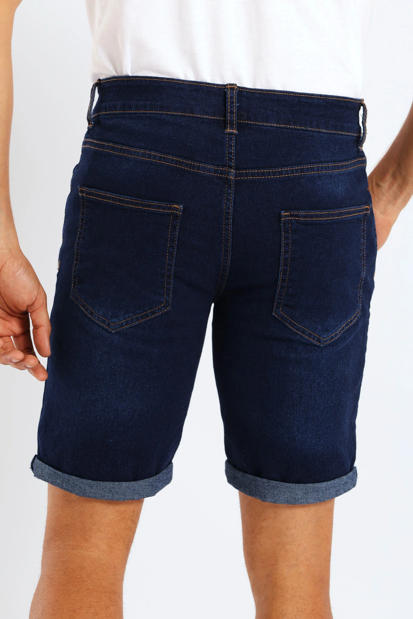 Basic Denim Shorts - Mid Wash - Image 2