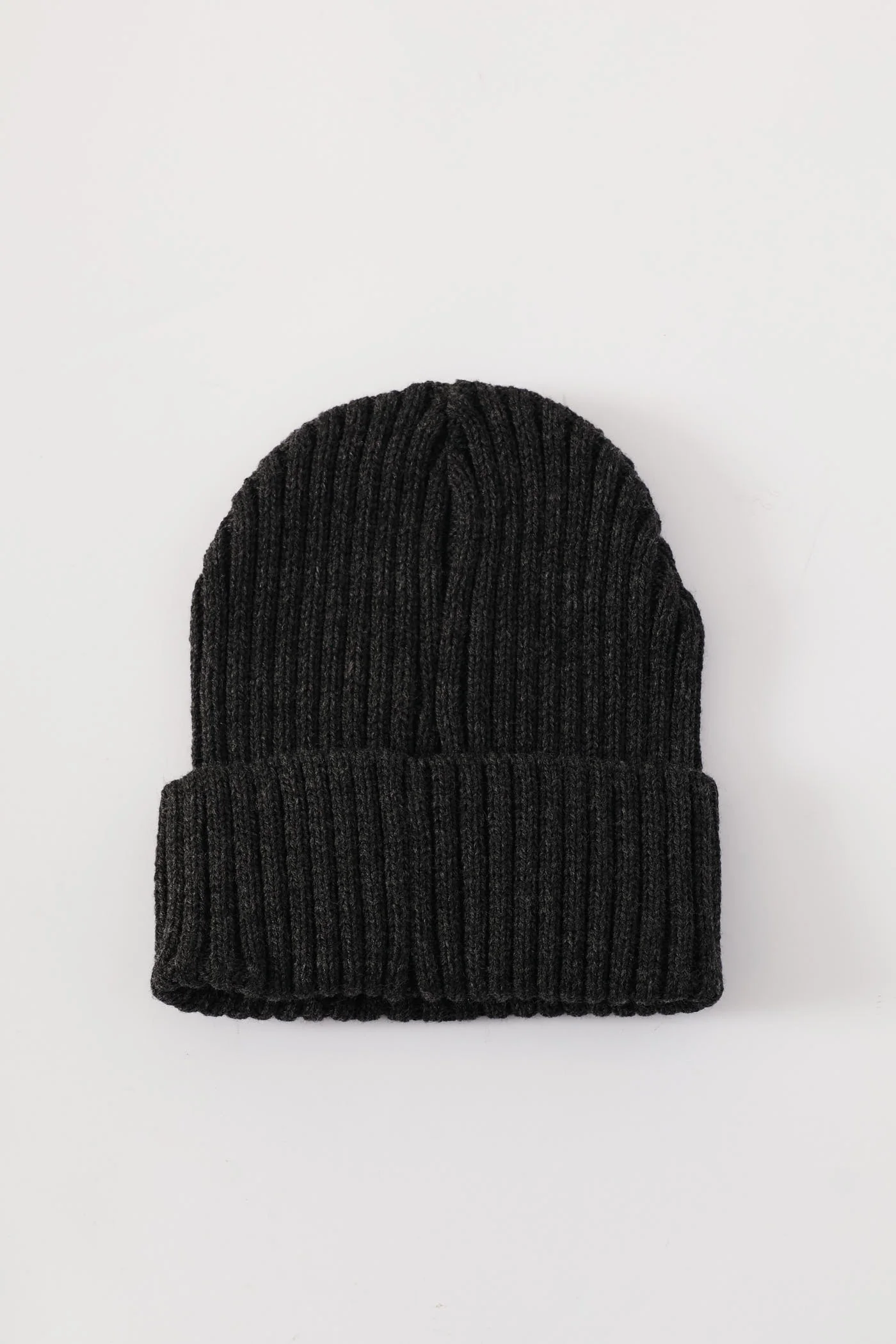 Basic Embroided Logo Beanie - Charcoal - Image 2
