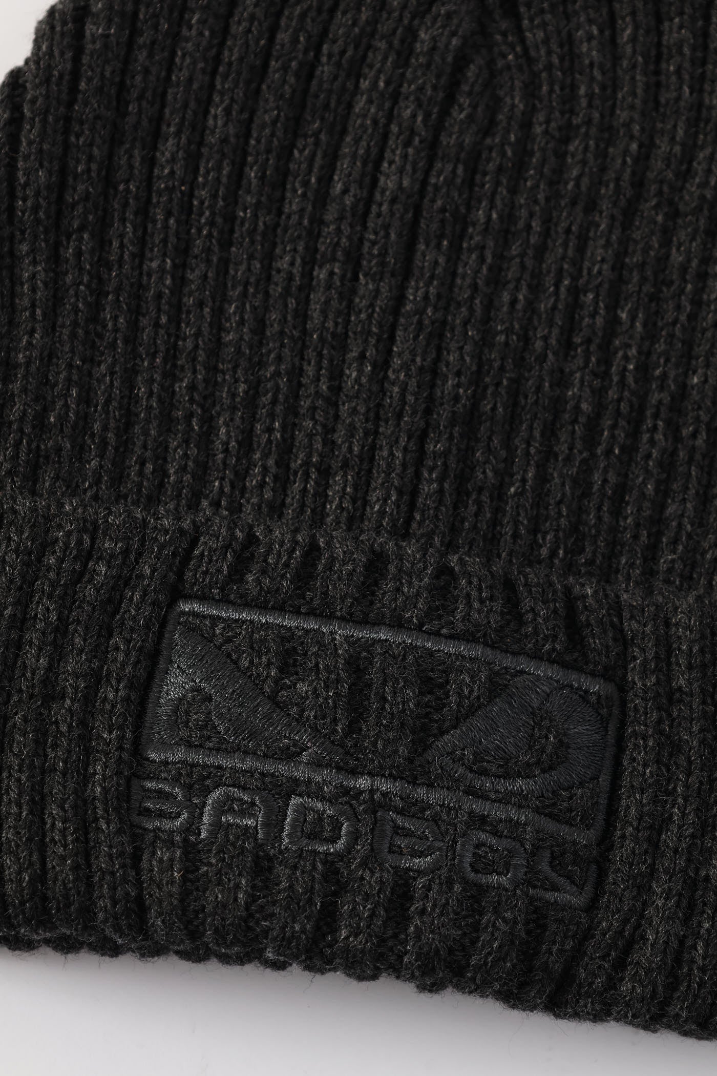 Basic Embroided Logo Beanie - Charcoal - Image 3