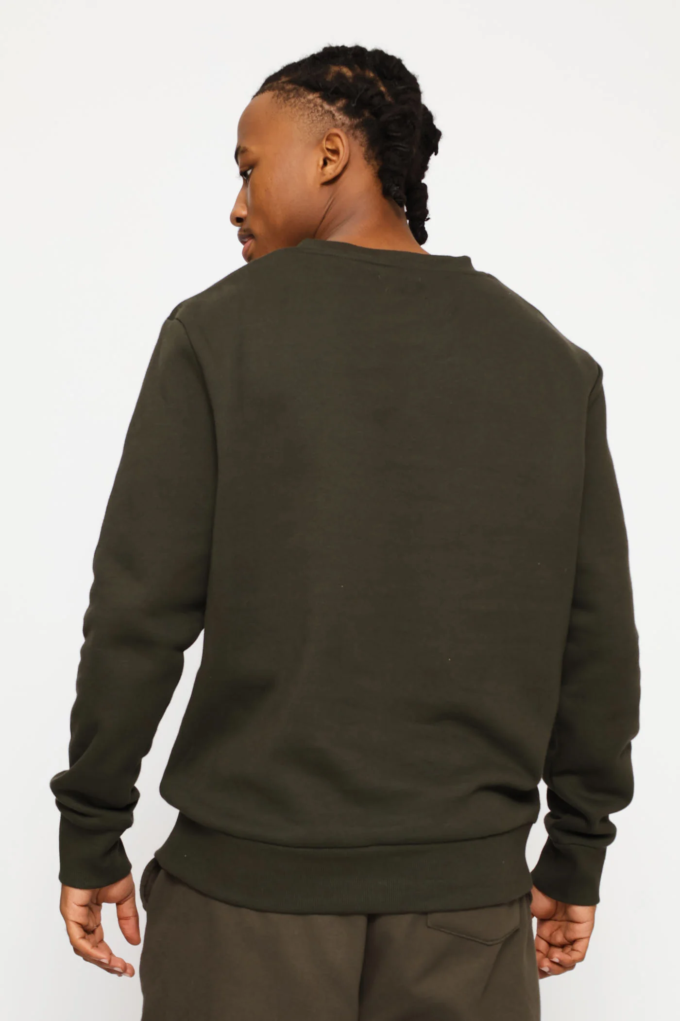 Basic Fleece Crew Top - Fatigue - Image 2