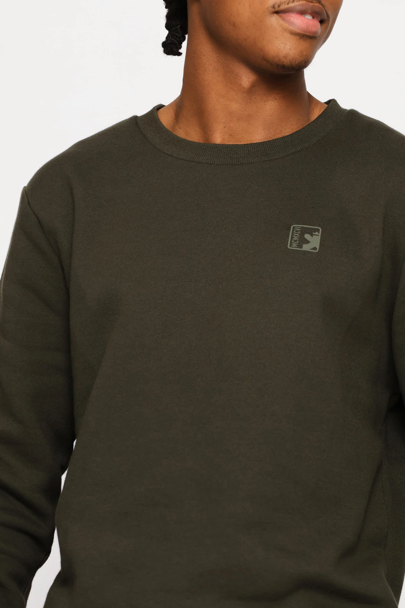 Basic Fleece Crew Top - Fatigue - Image 4