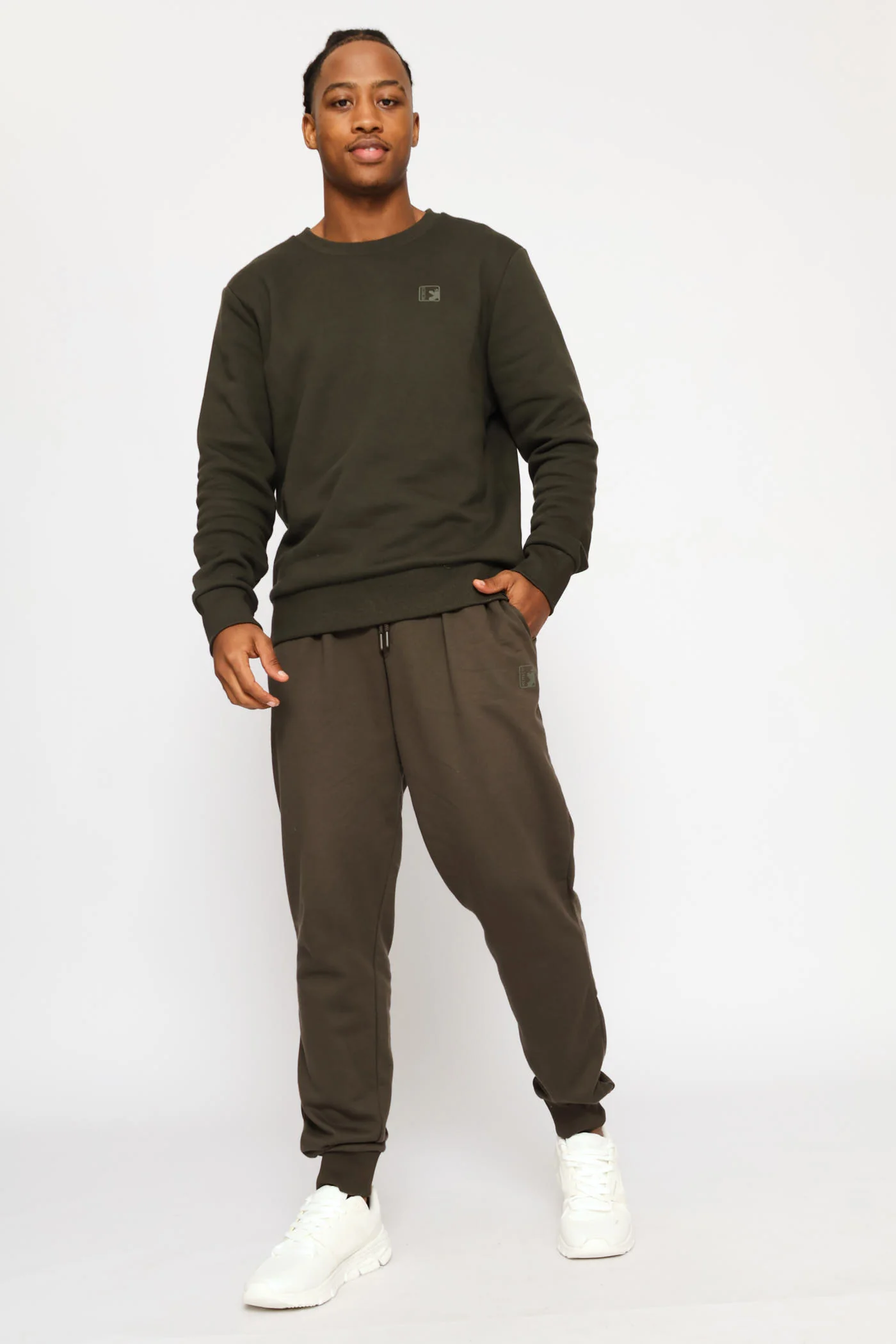 Basic Fleece Crew Top - Fatigue - Image 5