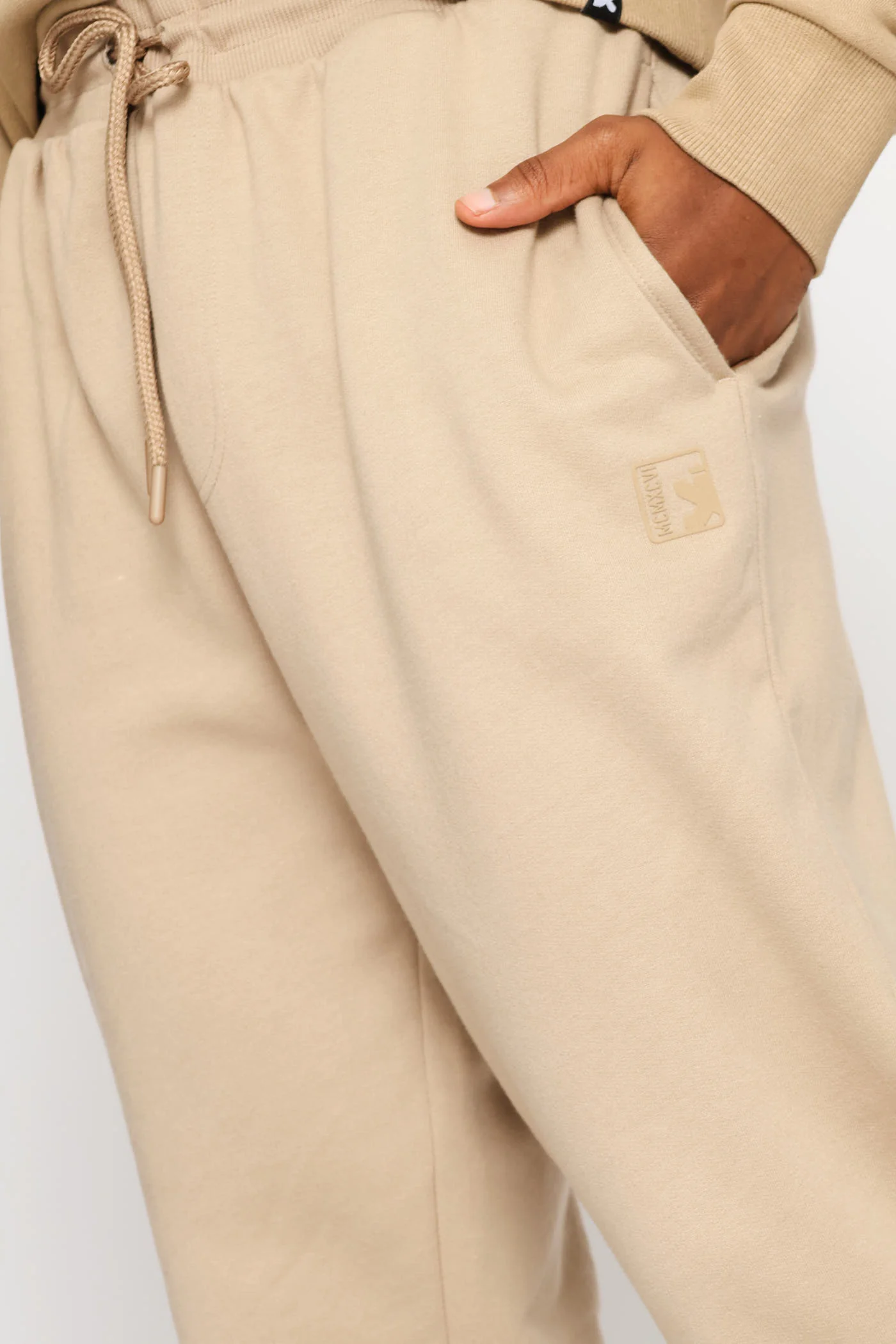 Basic Fleece Jogger - Taupe - Image 2