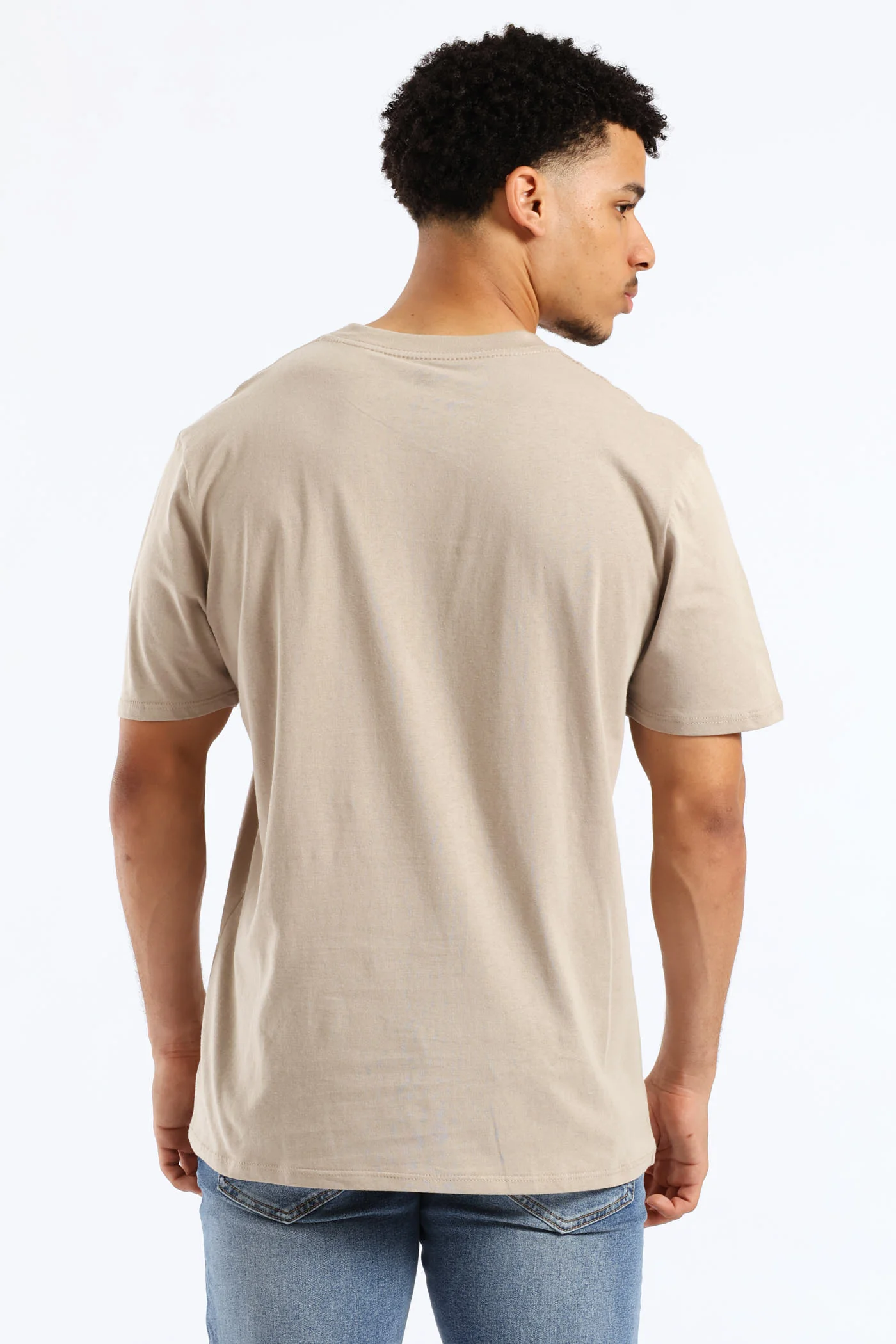 Basic Front Print Future Tee - Stone - Image 4