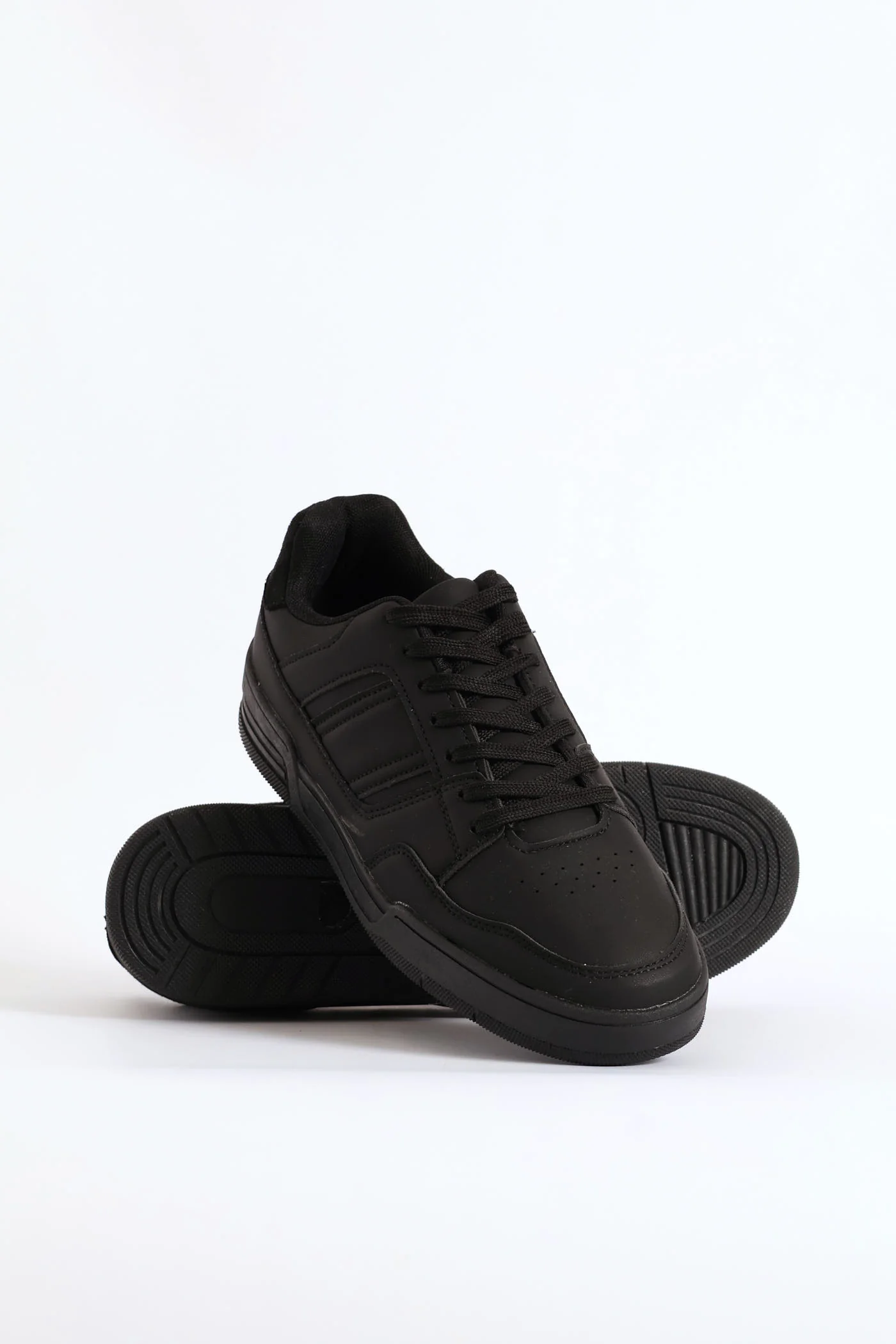 Basic Lace Up Sneaker - Black - Image 5