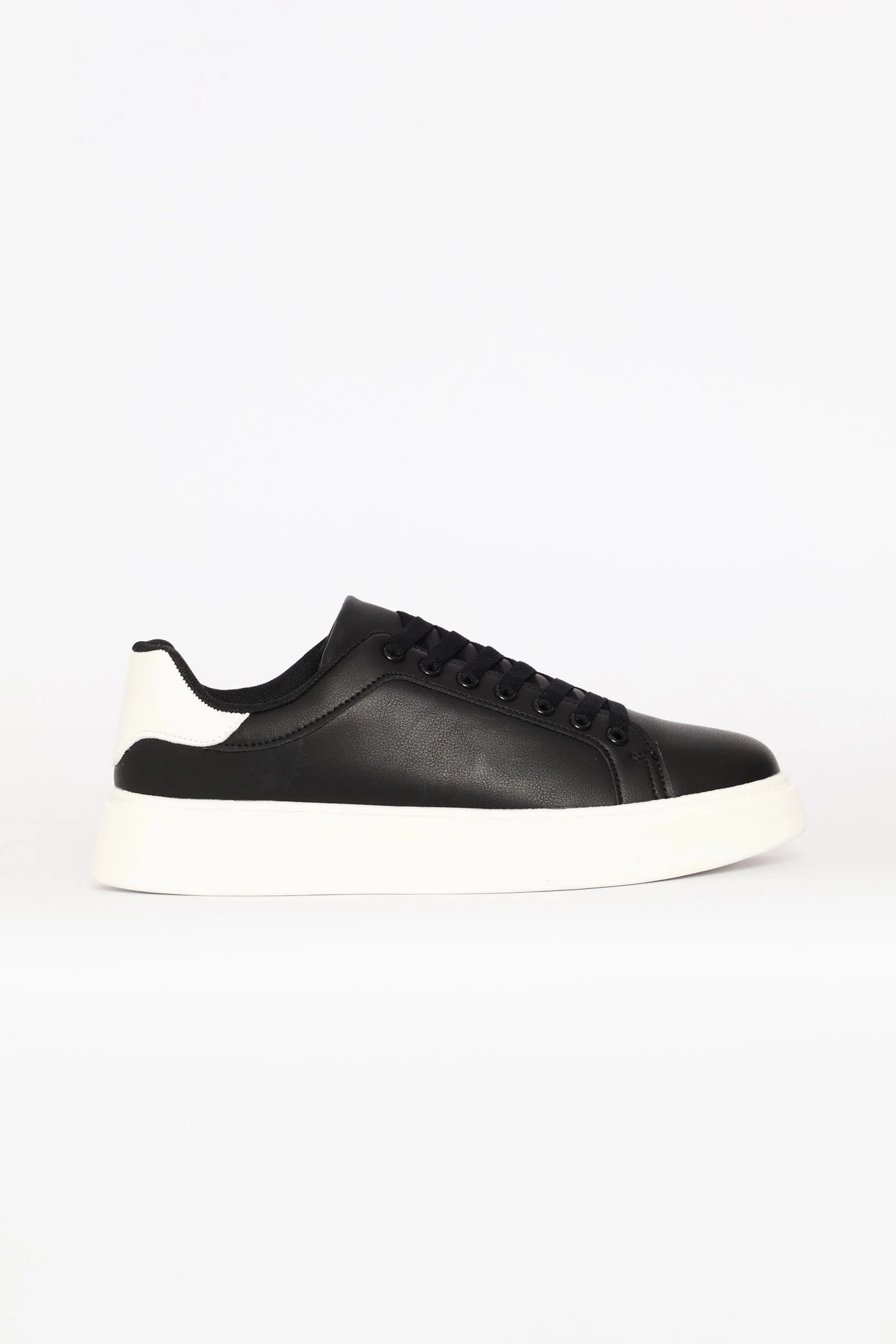 Basic Lace Up Sneaker - Black - Image 4